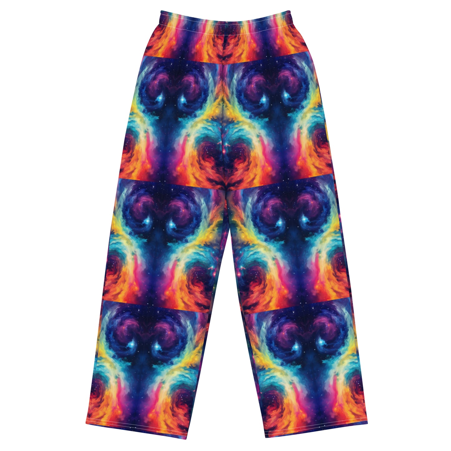 RAINBOW TIE-DYE unisex wide-leg pants