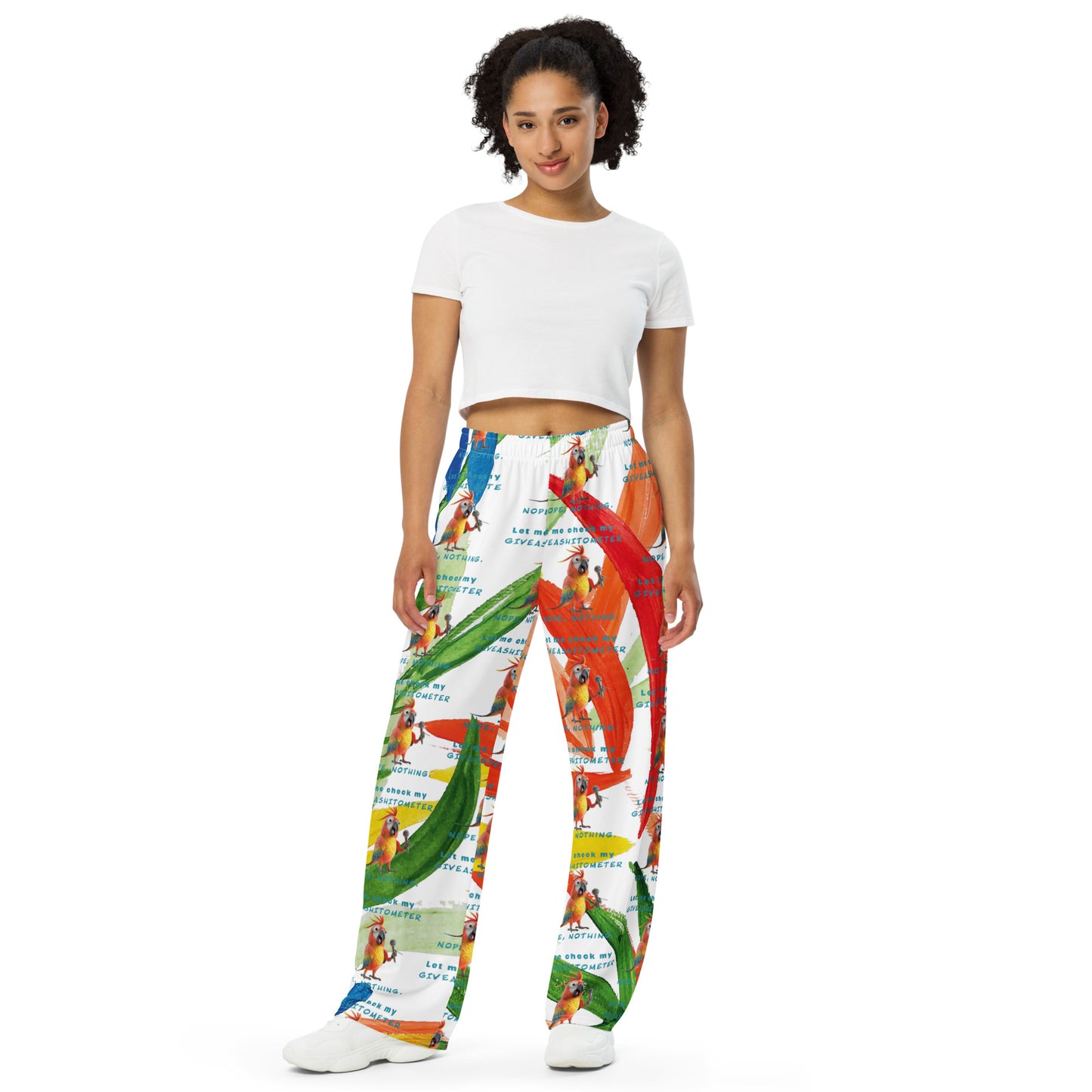 FUNNY GIVEASHITOMETER unisex wide-leg pants