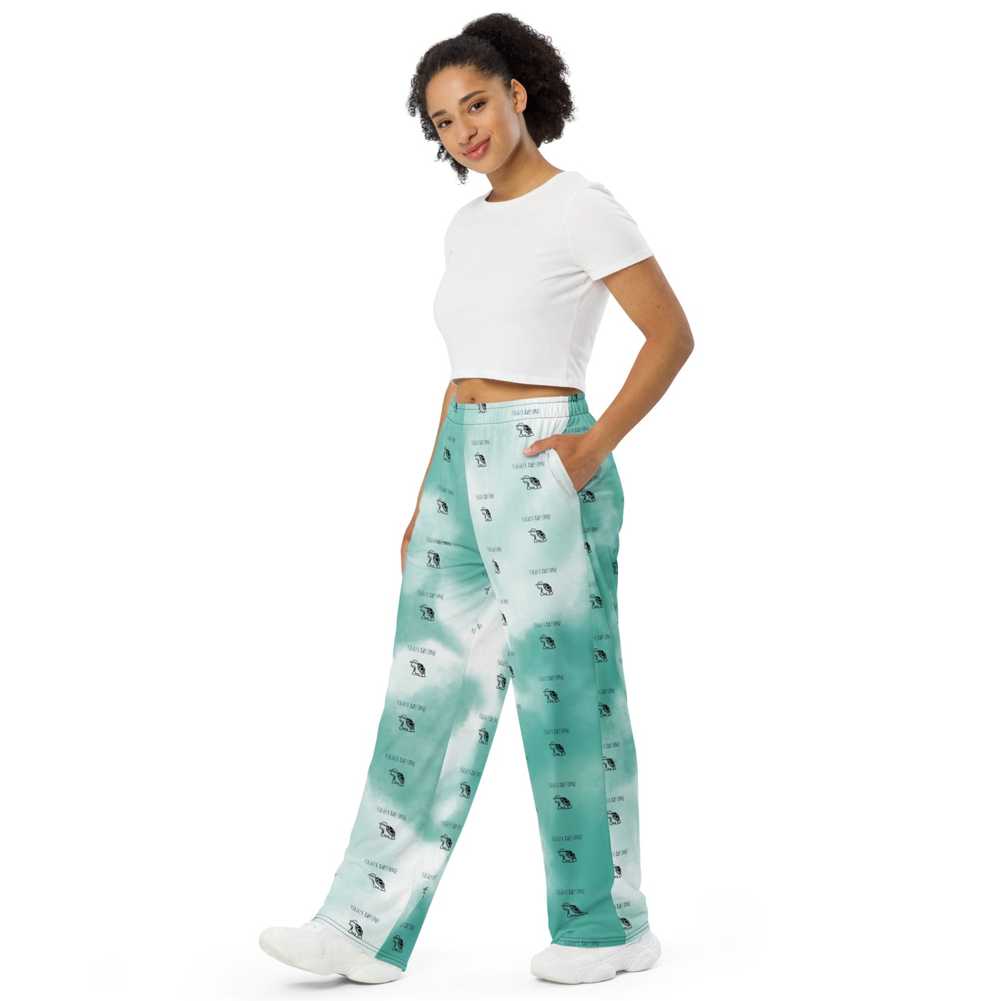 Turtley Awesome all-over print unisex wide-leg pants