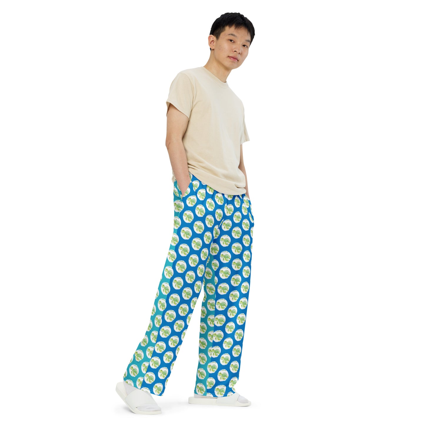 OVERTHINKING TURTLE unisex wide-leg pants