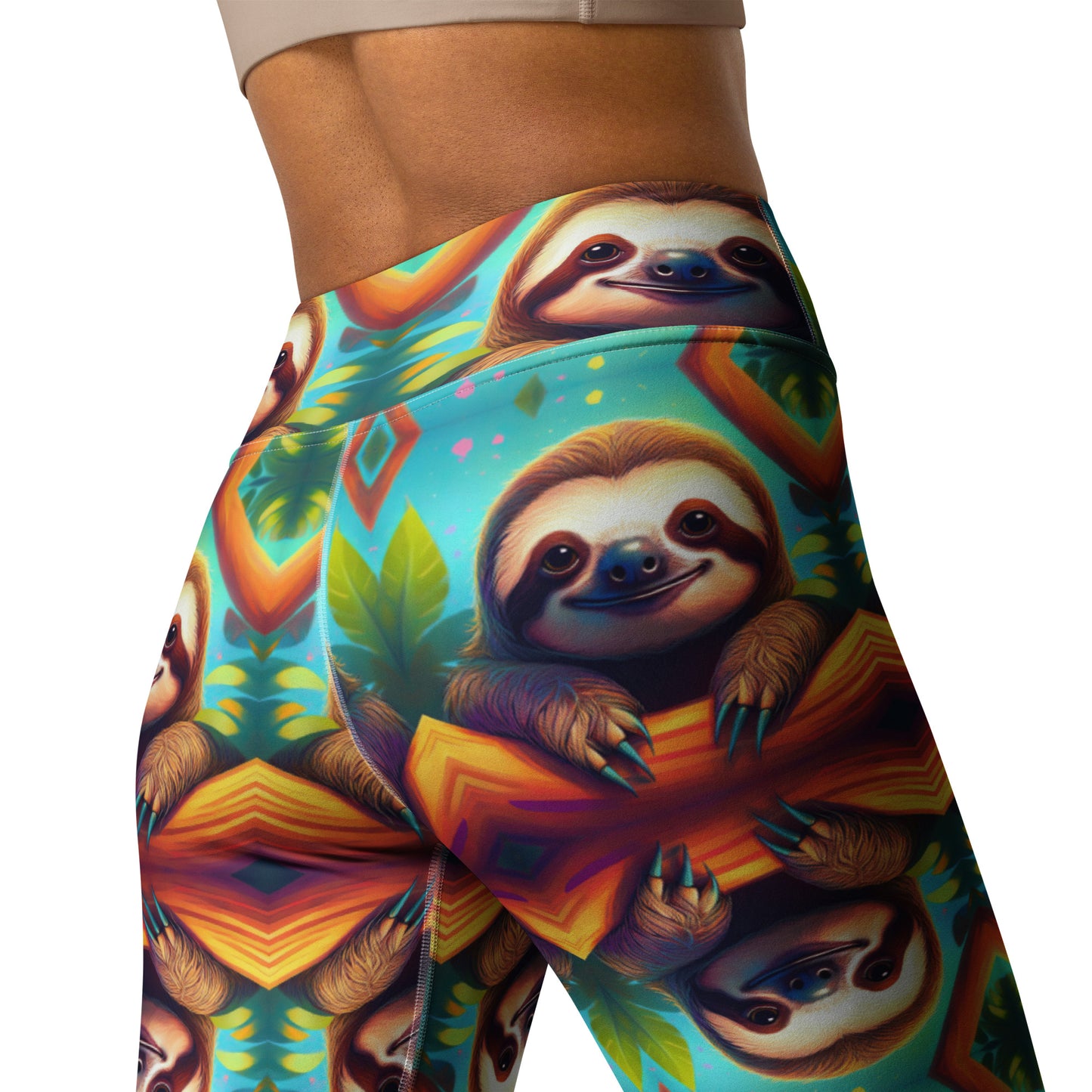 ADORABLE SLOTH Yoga Leggings