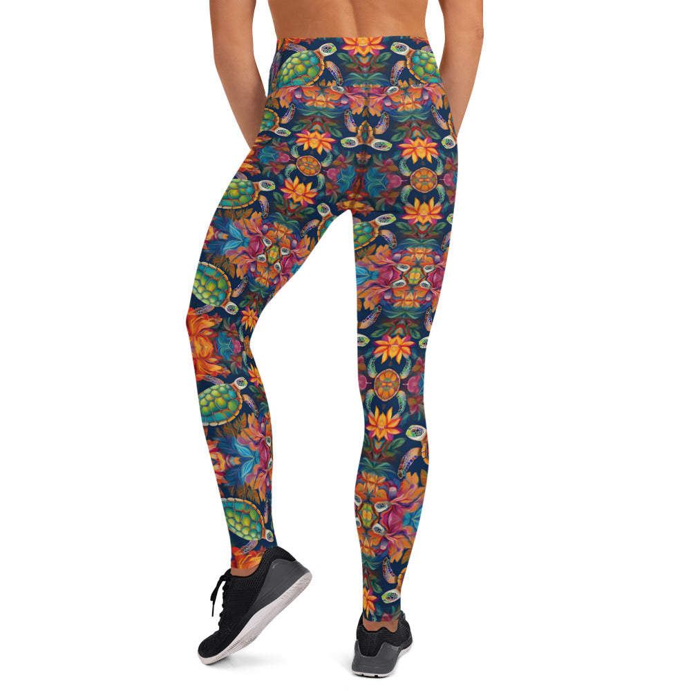 SEA TURTLE KALEIDOSCOPE Yoga Leggings