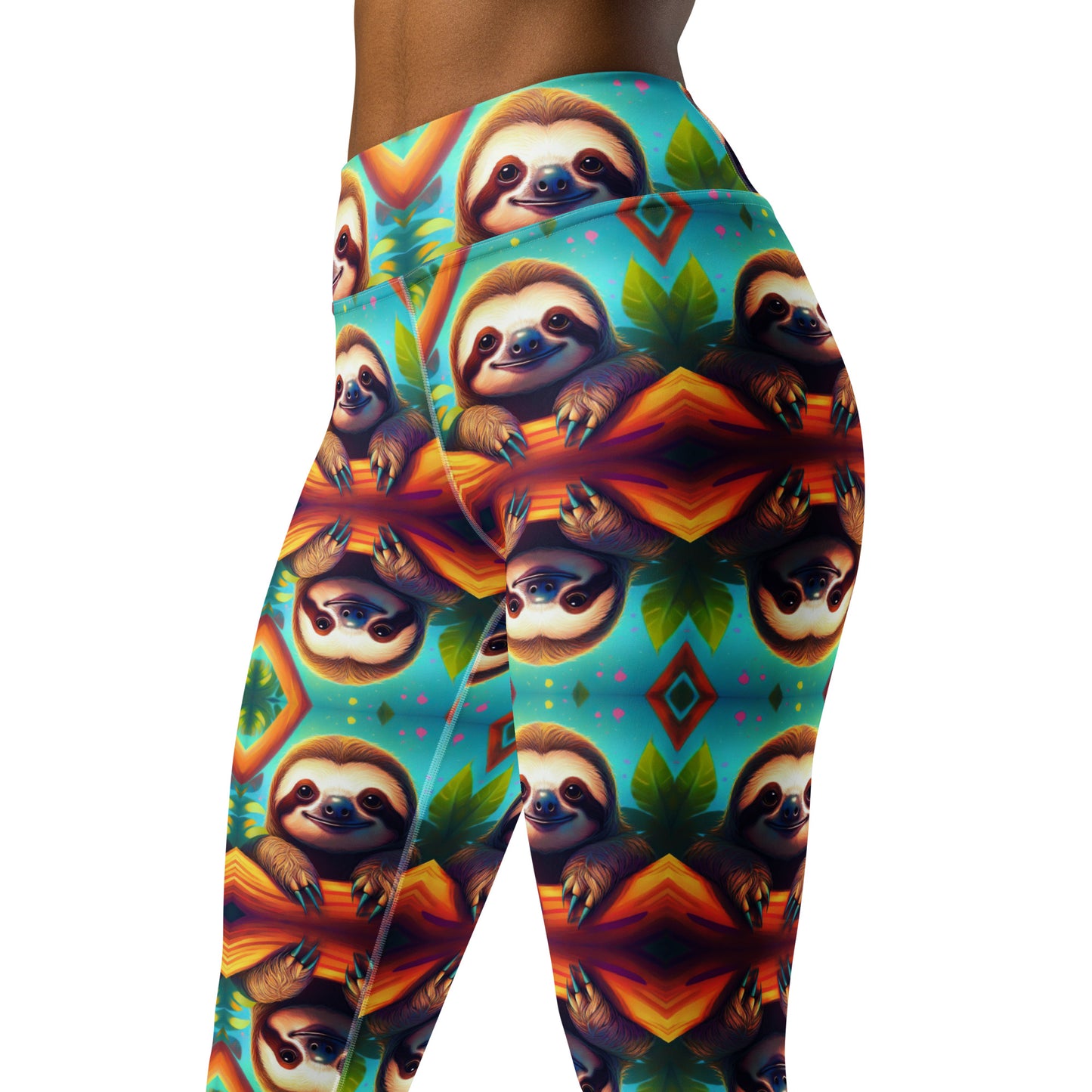 ADORABLE SLOTH Yoga Leggings