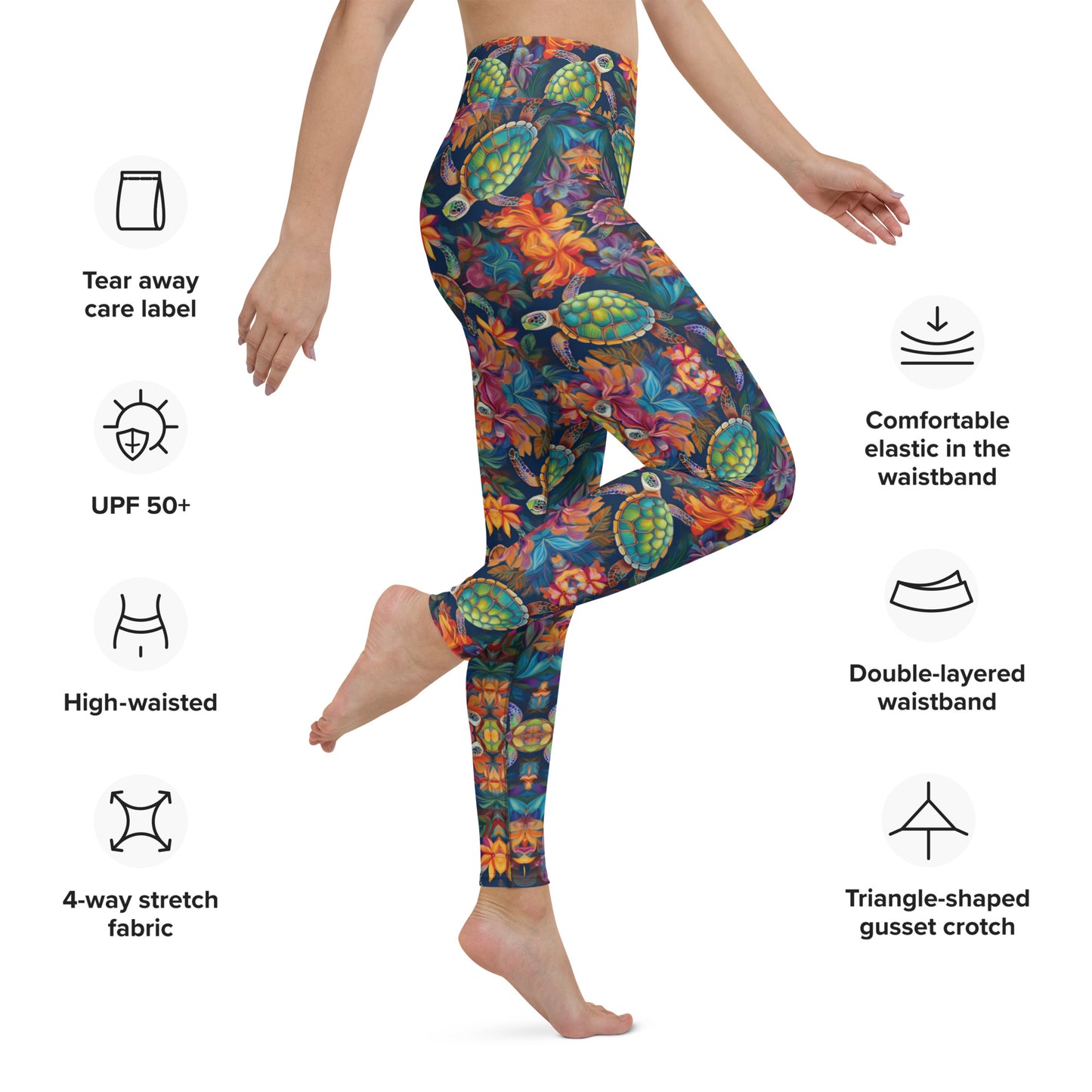 SEA TURTLE KALEIDOSCOPE Yoga Leggings