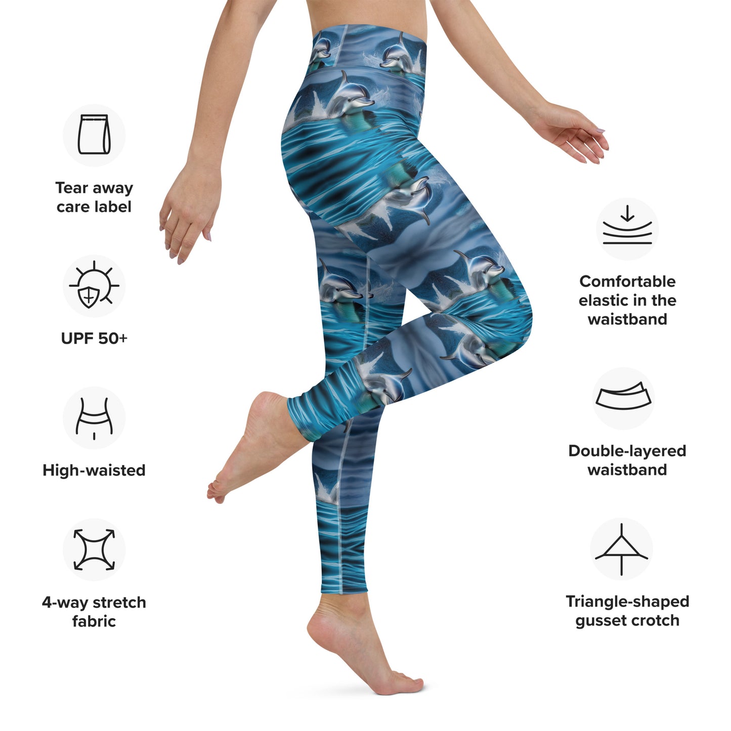 MIRRORED DOLPHIN Yoga Leggings