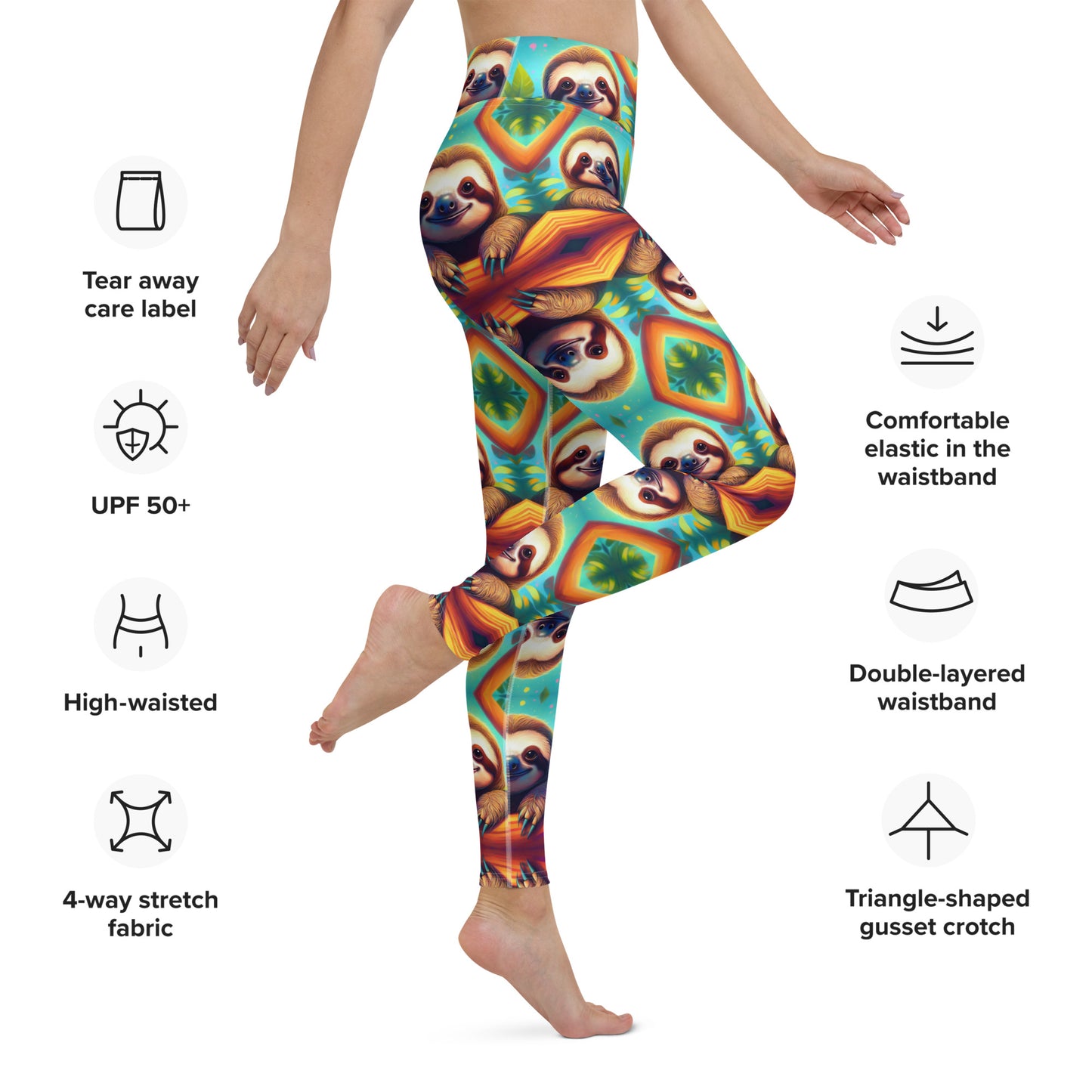 ADORABLE SLOTH Yoga Leggings