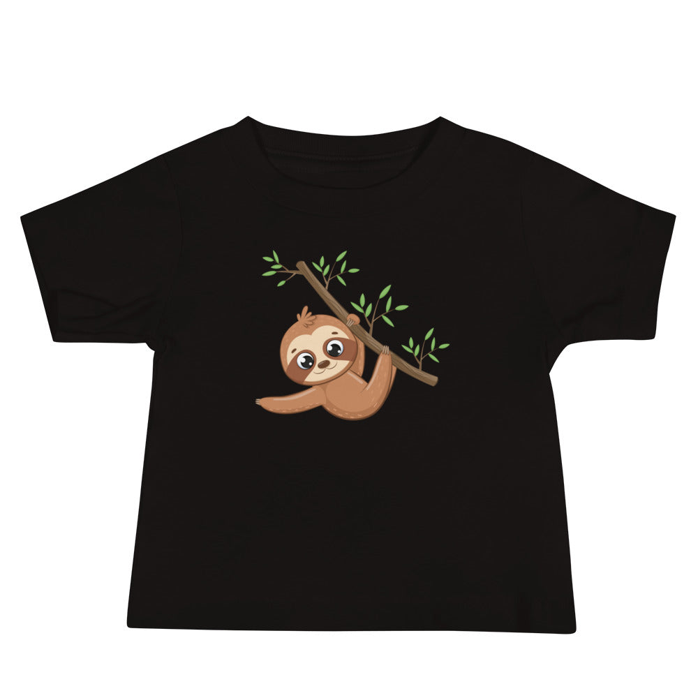 SLOTH NAPTIME YET Baby Jersey Short Sleeve Tee