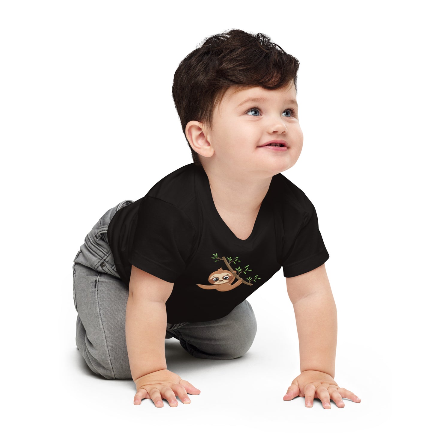 SLOTH NAPTIME YET Baby Jersey Short Sleeve Tee