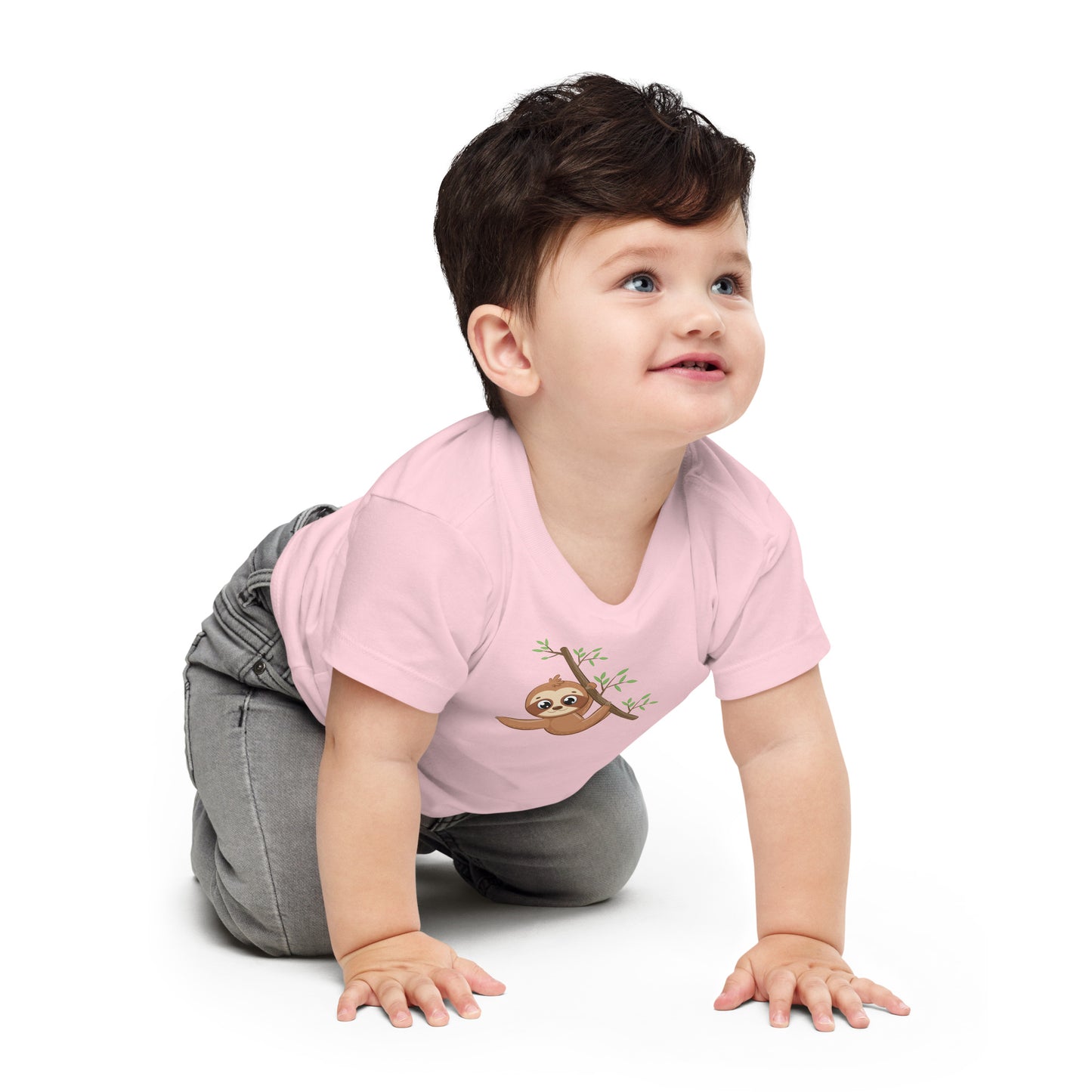 SLOTH NAPTIME YET Baby Jersey Short Sleeve Tee