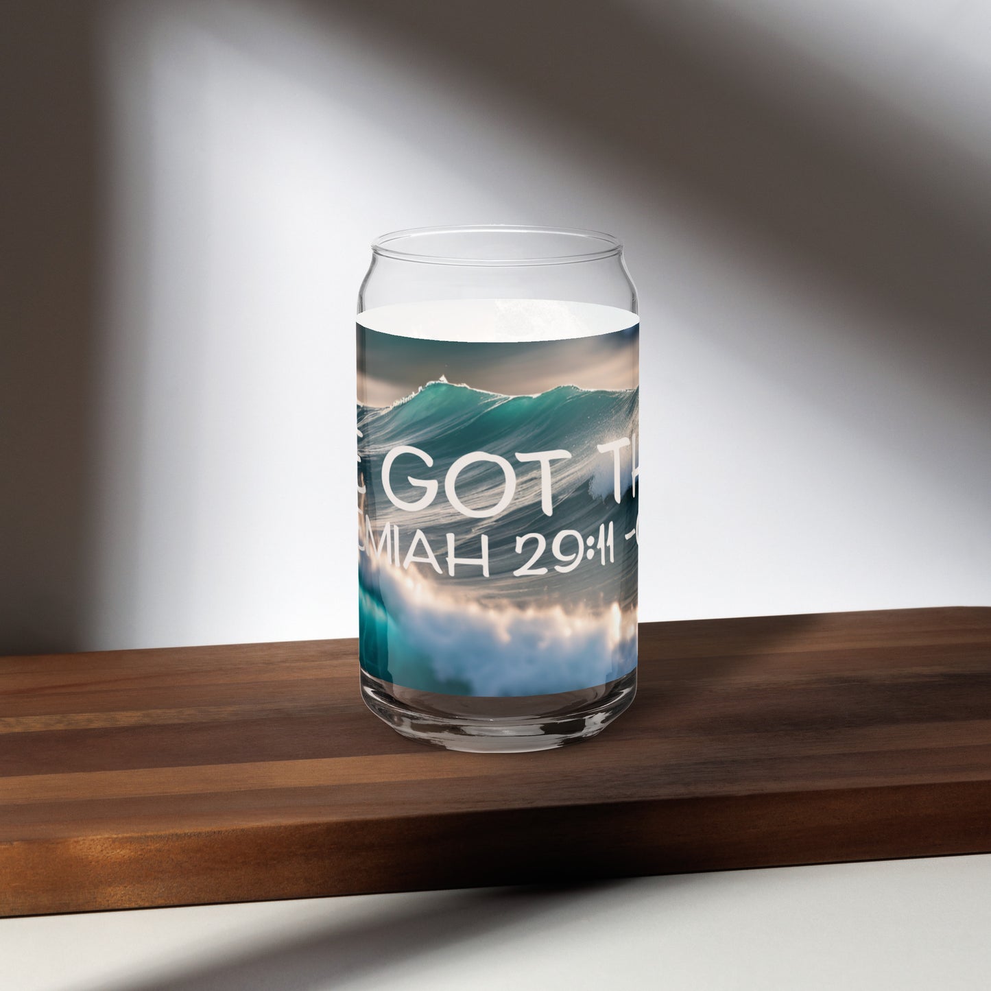 Jeremiah 29:11 Can-shaped glass