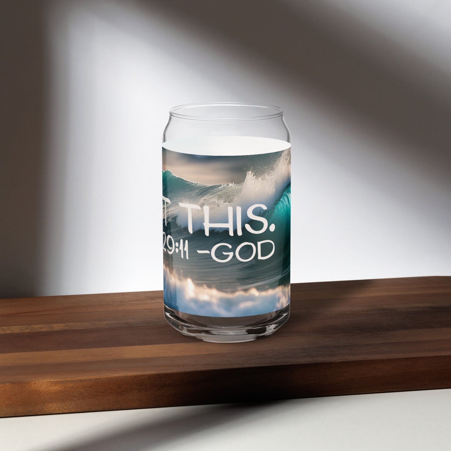 Jeremiah 29:11 Can-shaped glass