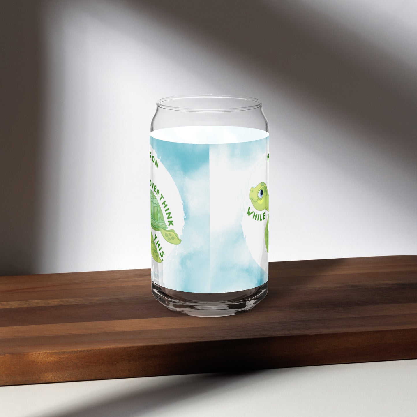 OVERTHINKING TURTLE Can-shaped glass