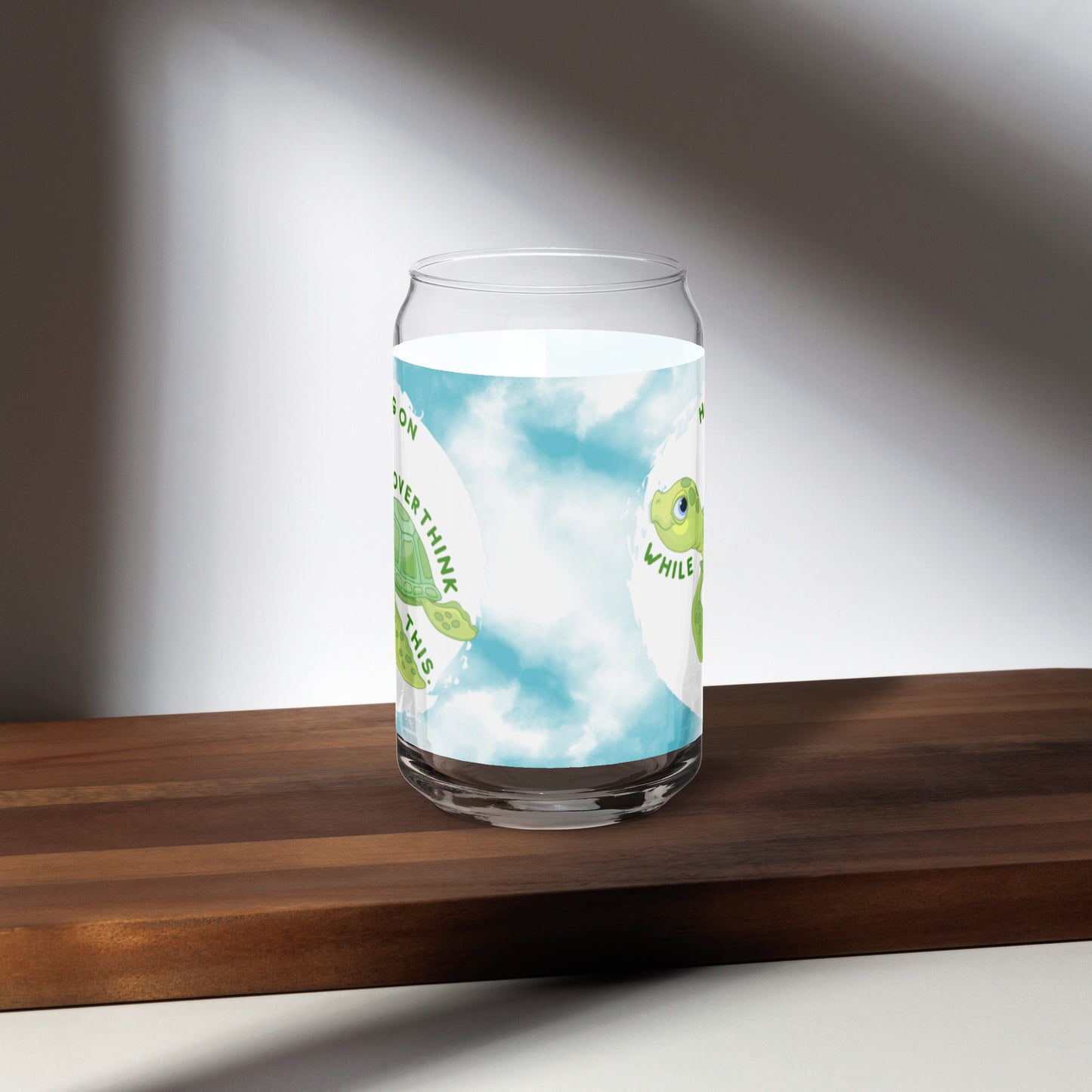 OVERTHINKING TURTLE Can-shaped glass