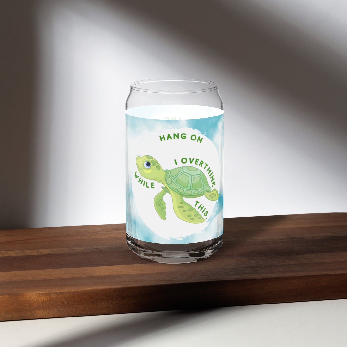 OVERTHINKING TURTLE Can-shaped glass