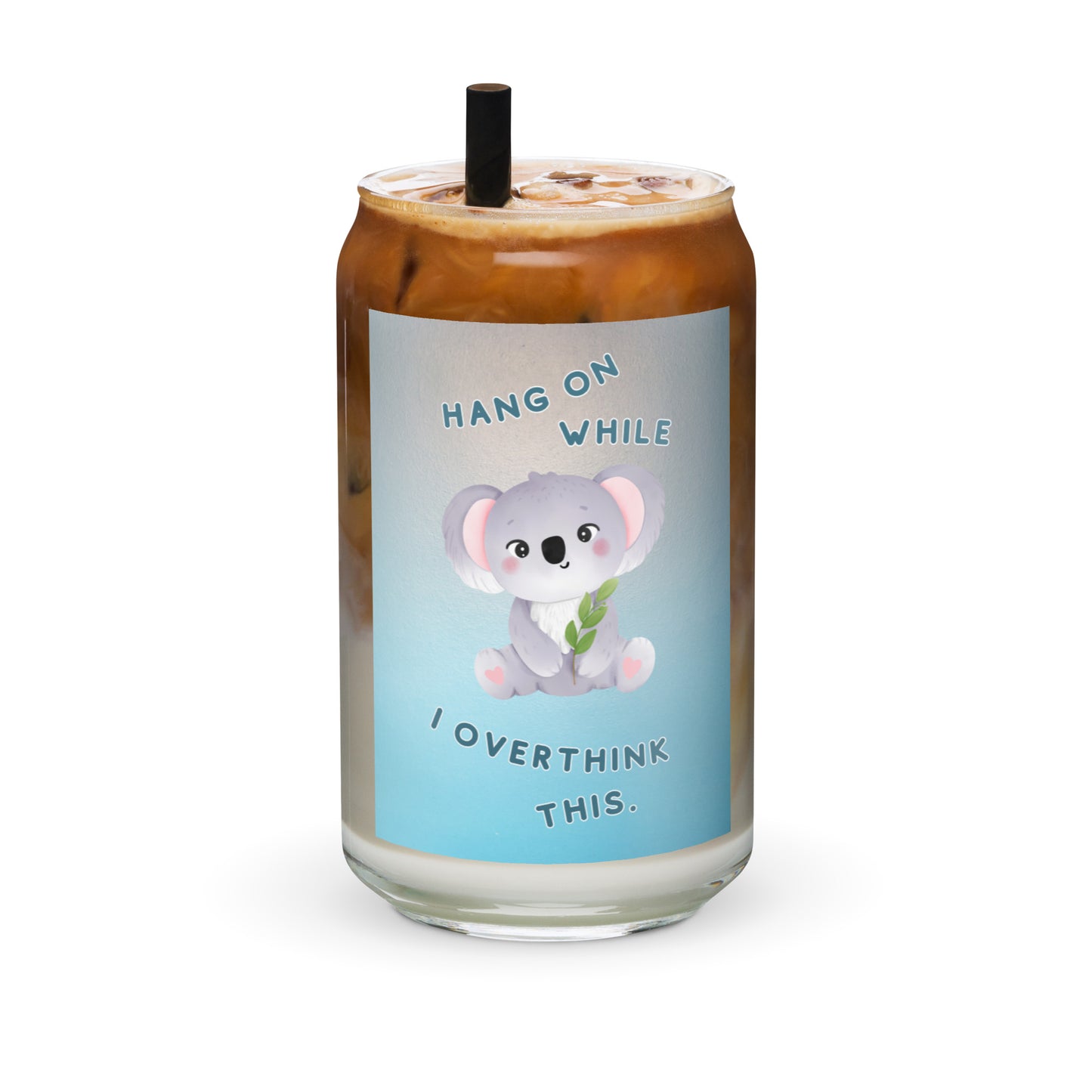 OVERTHINKING KOALA Can-shaped glass