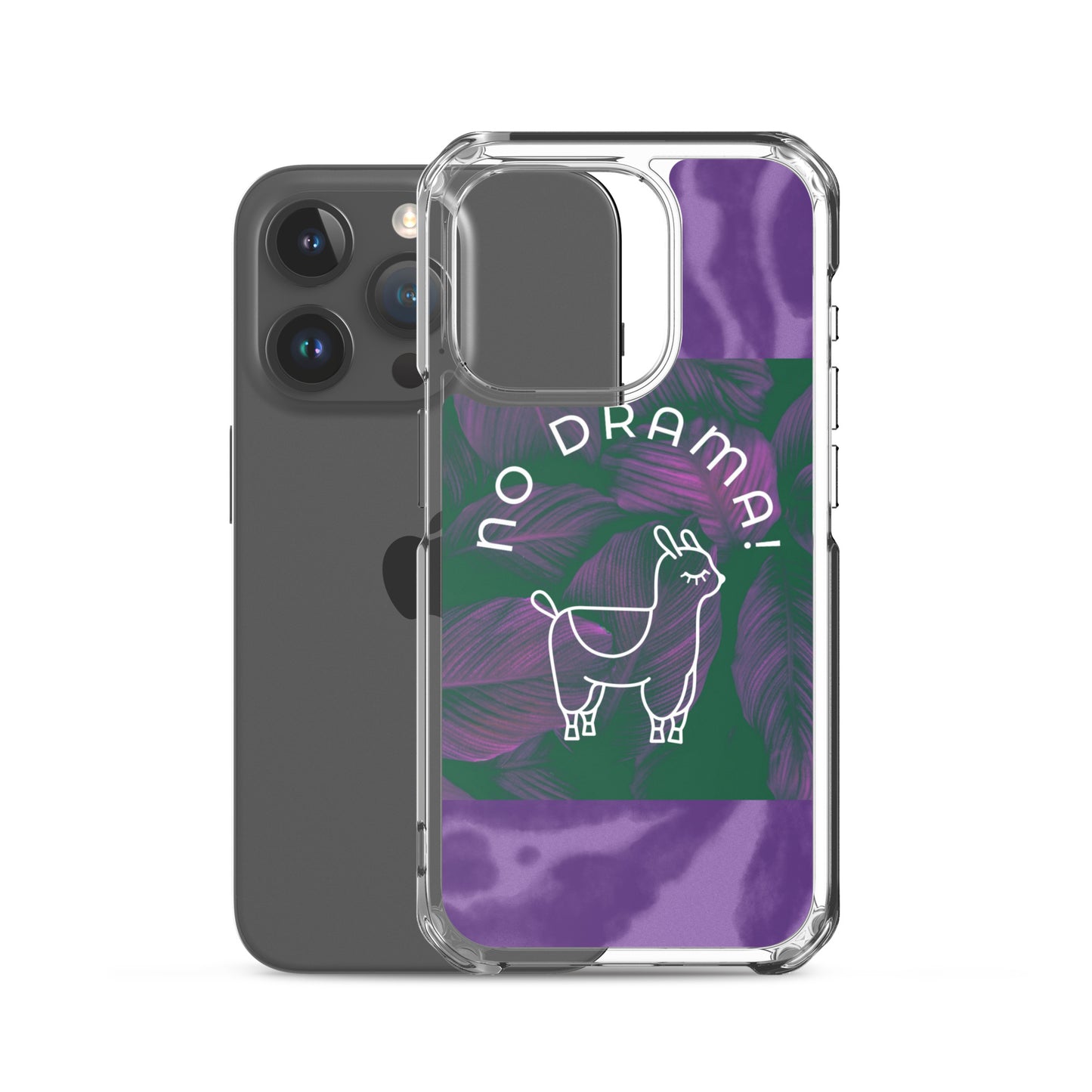 Purple No Drama Clear Case for iPhone®