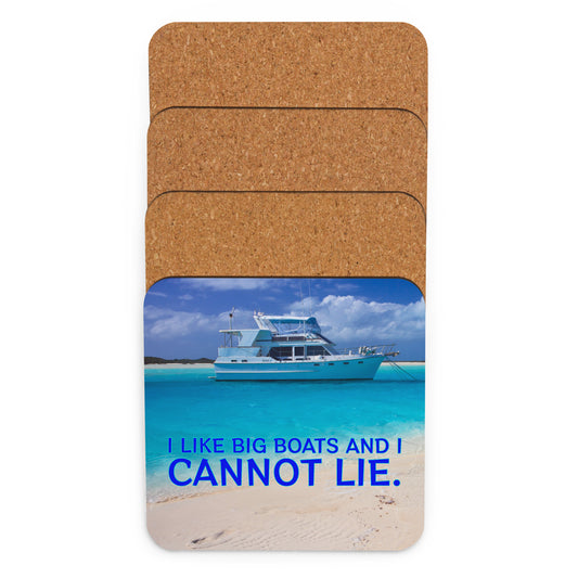 I LIKE BIG BOATS Cork-back coaster