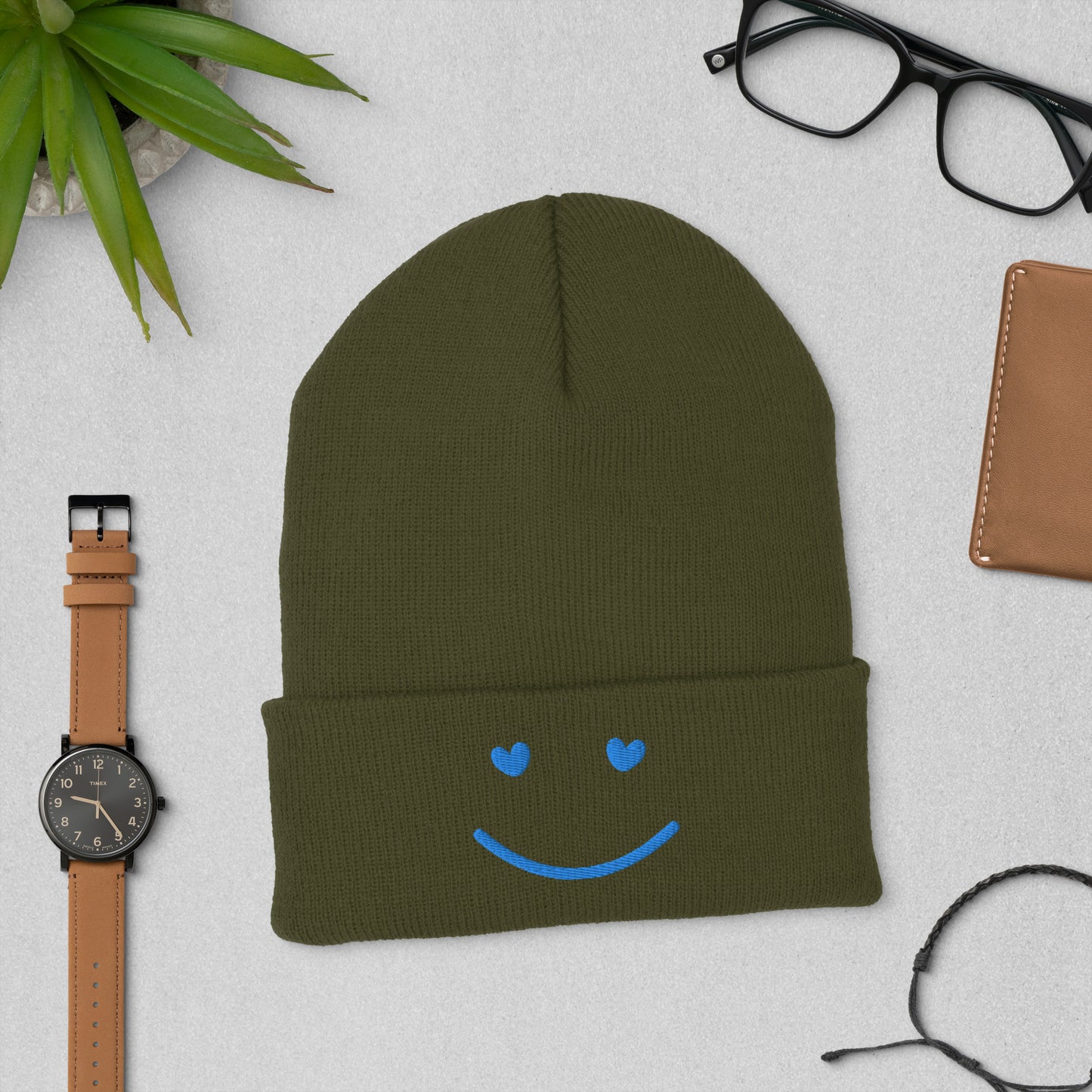 SMILE Cuffed Beanie