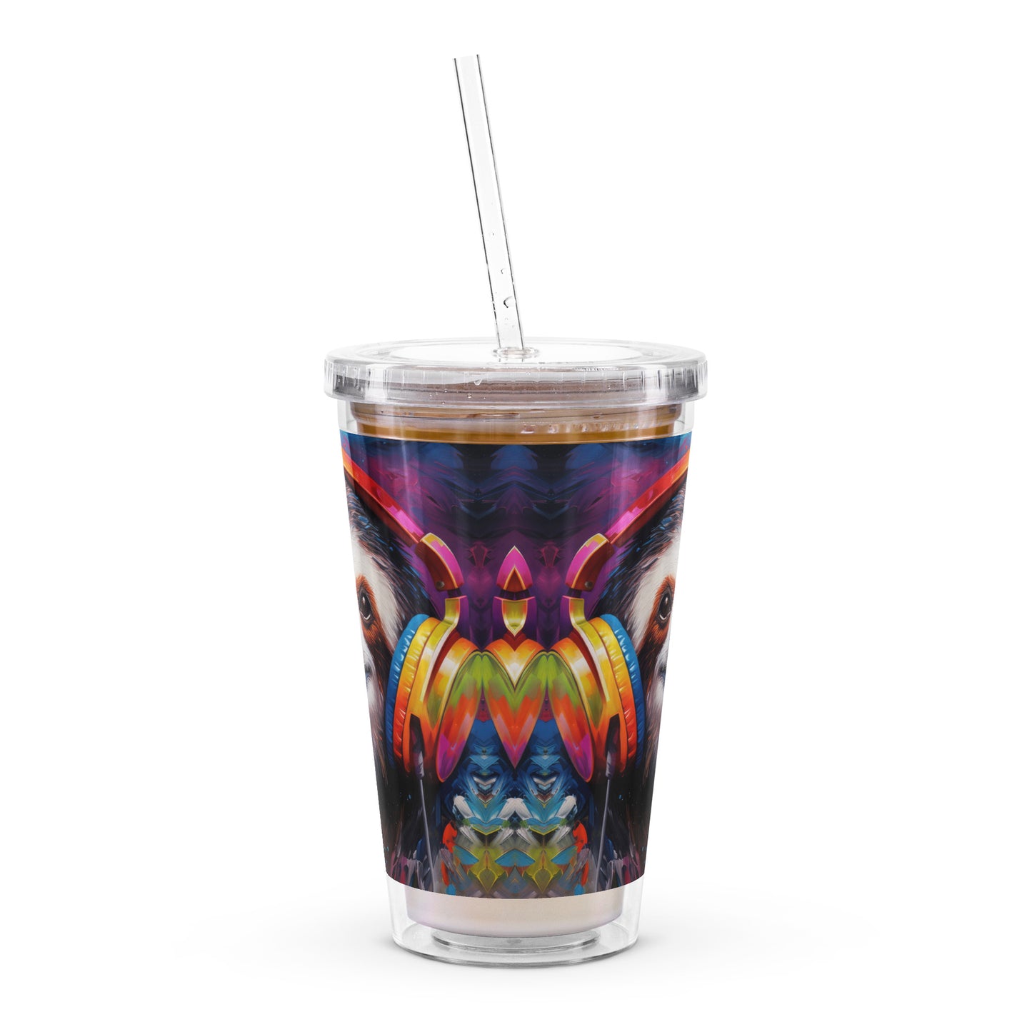 Clear plastic tumbler