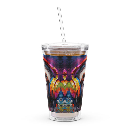 Clear plastic tumbler