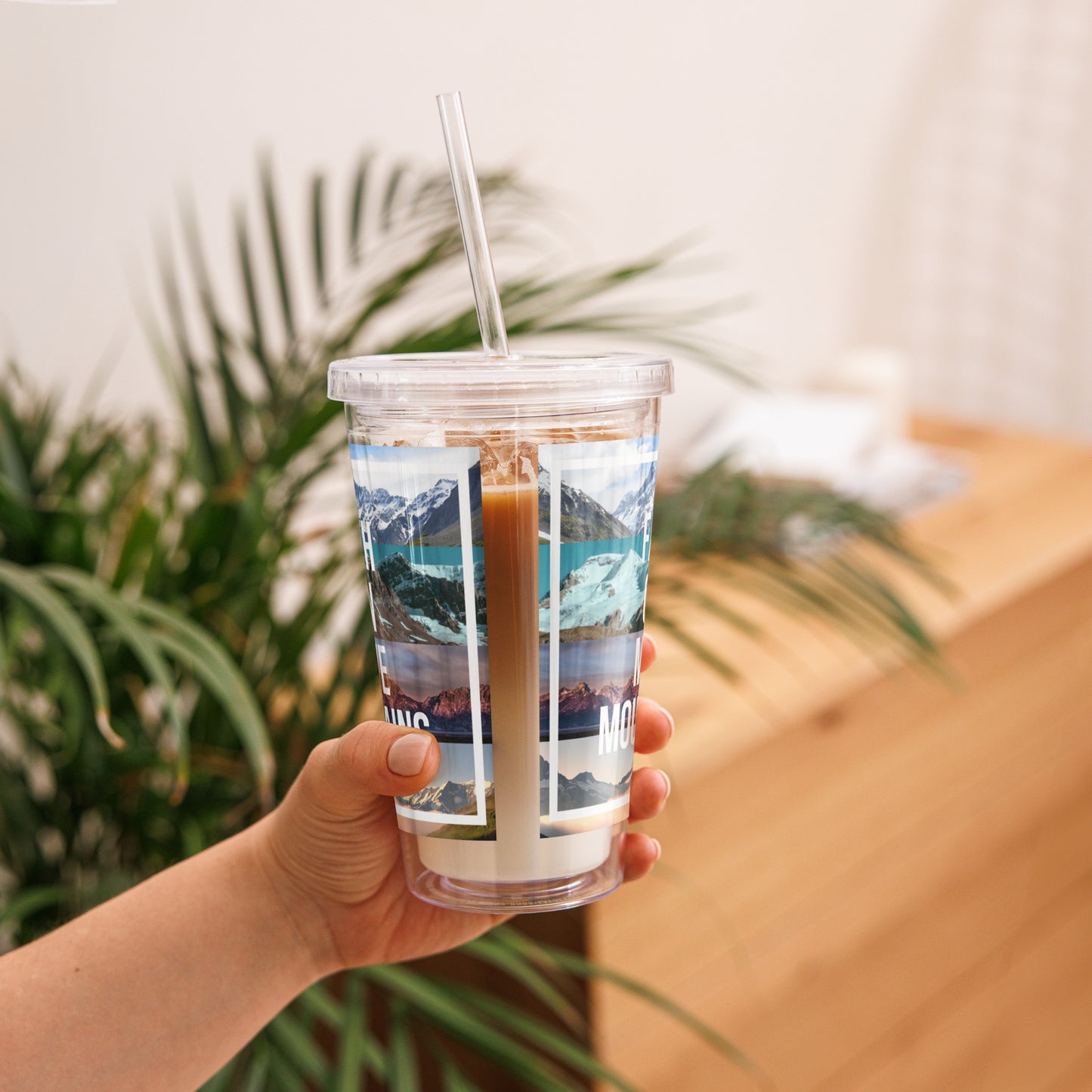 Clear plastic tumbler