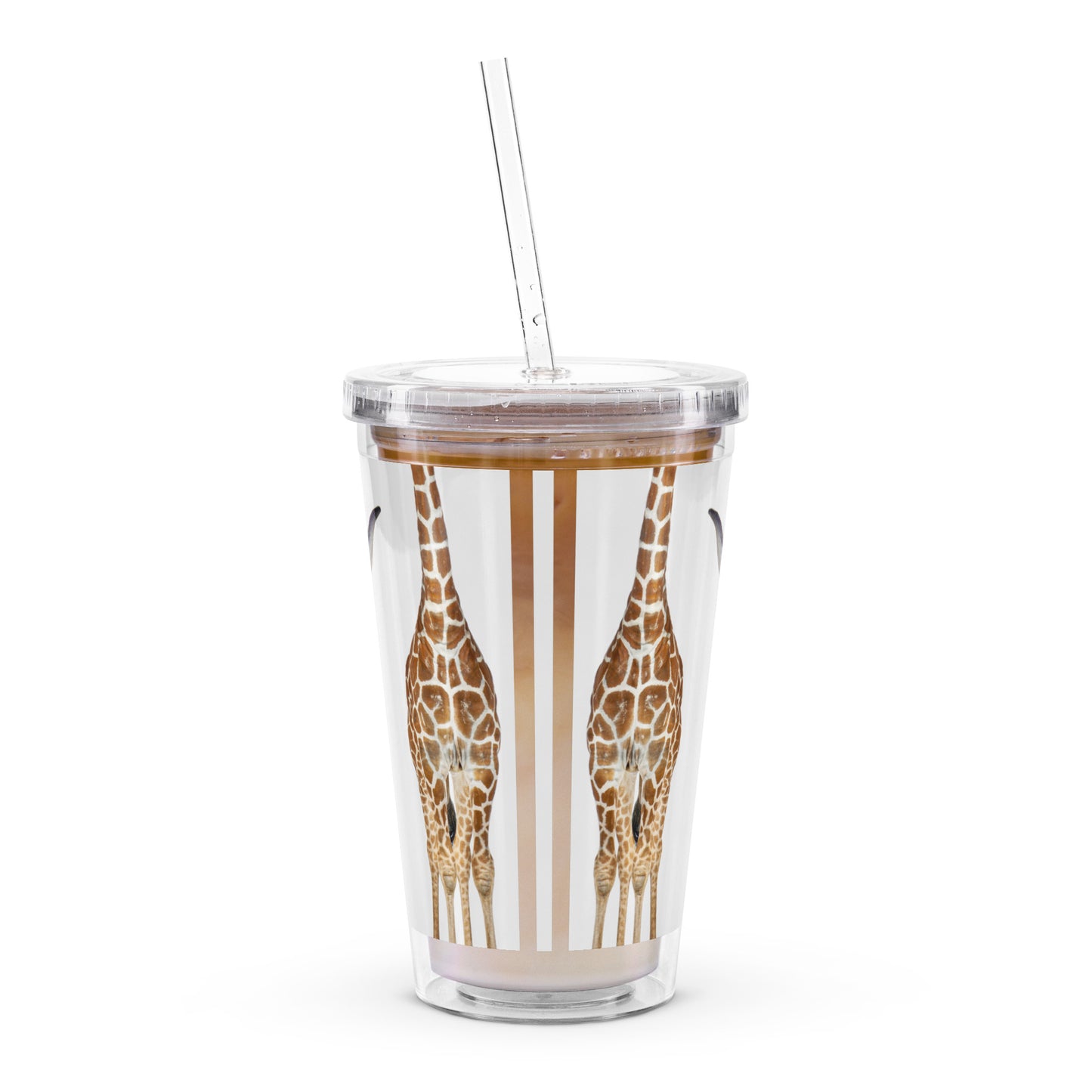 Clear plastic tumbler