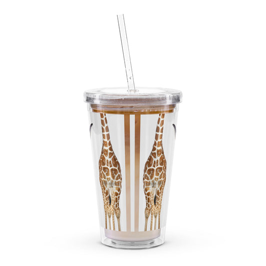 Clear plastic tumbler