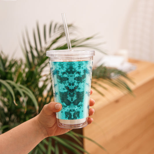 Clear plastic tumbler