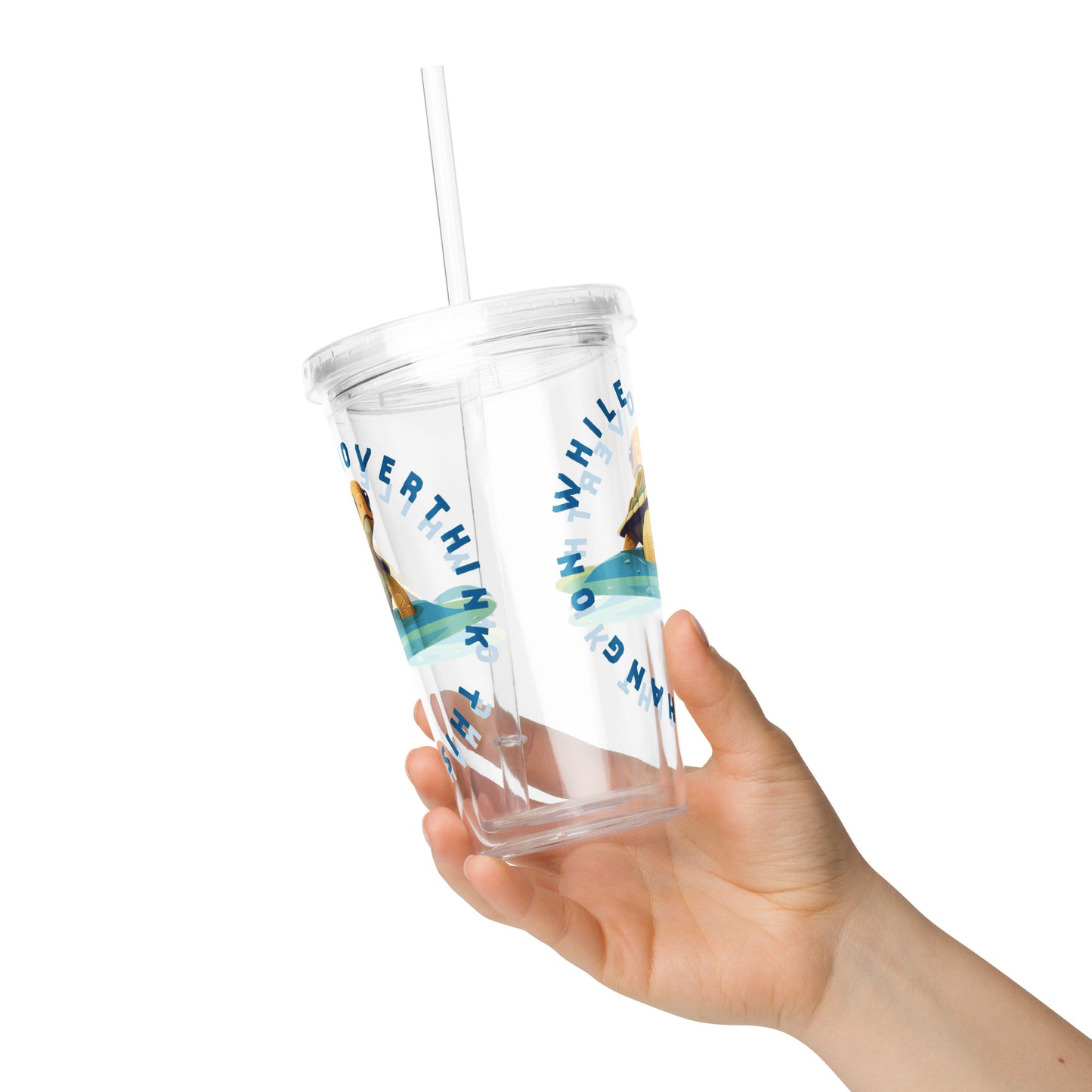 Clear plastic tumbler