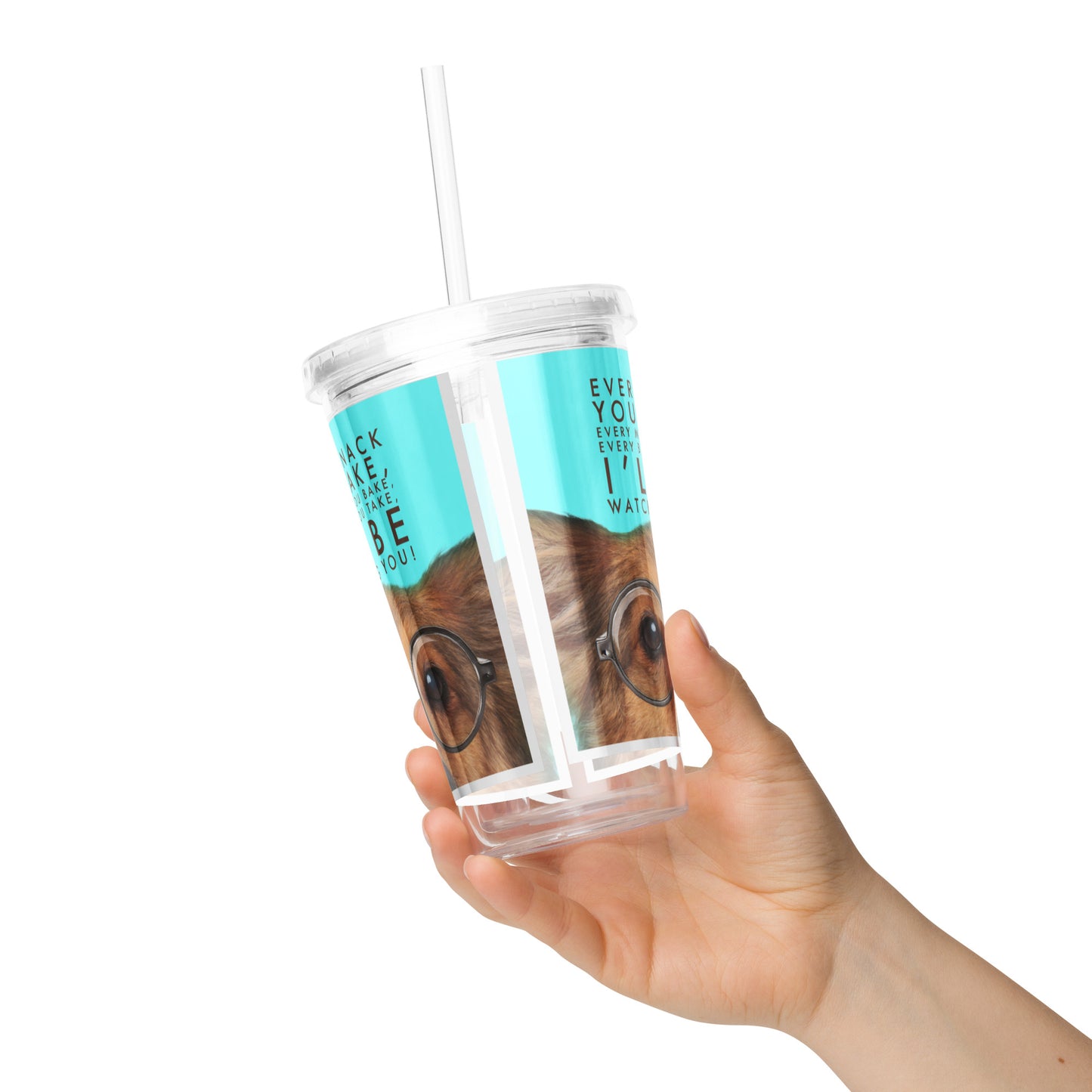 Clear plastic tumbler