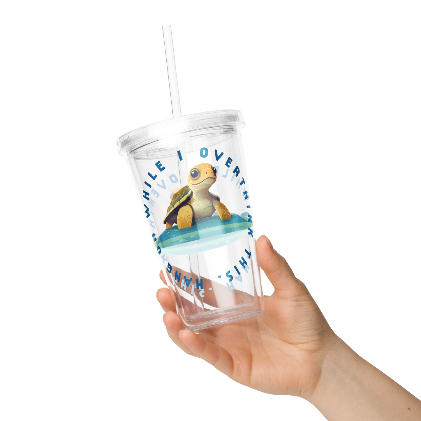 Clear plastic tumbler