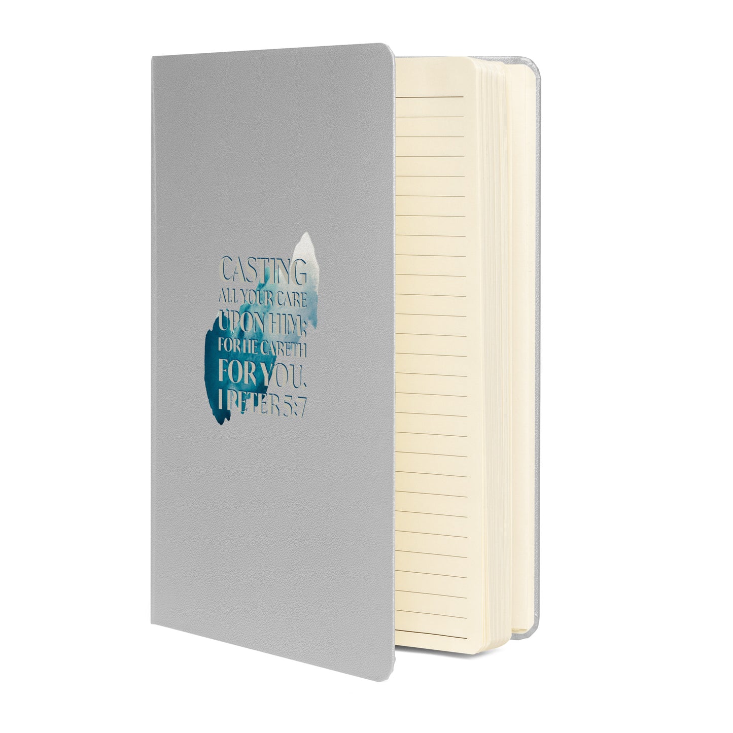 1 Peter 5:7 Hardcover bound notebook