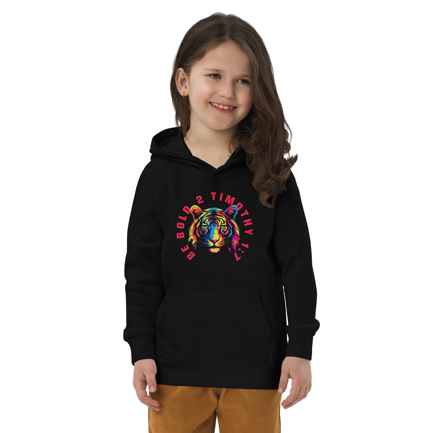 BE BOLD TIGER Kids eco hoodie