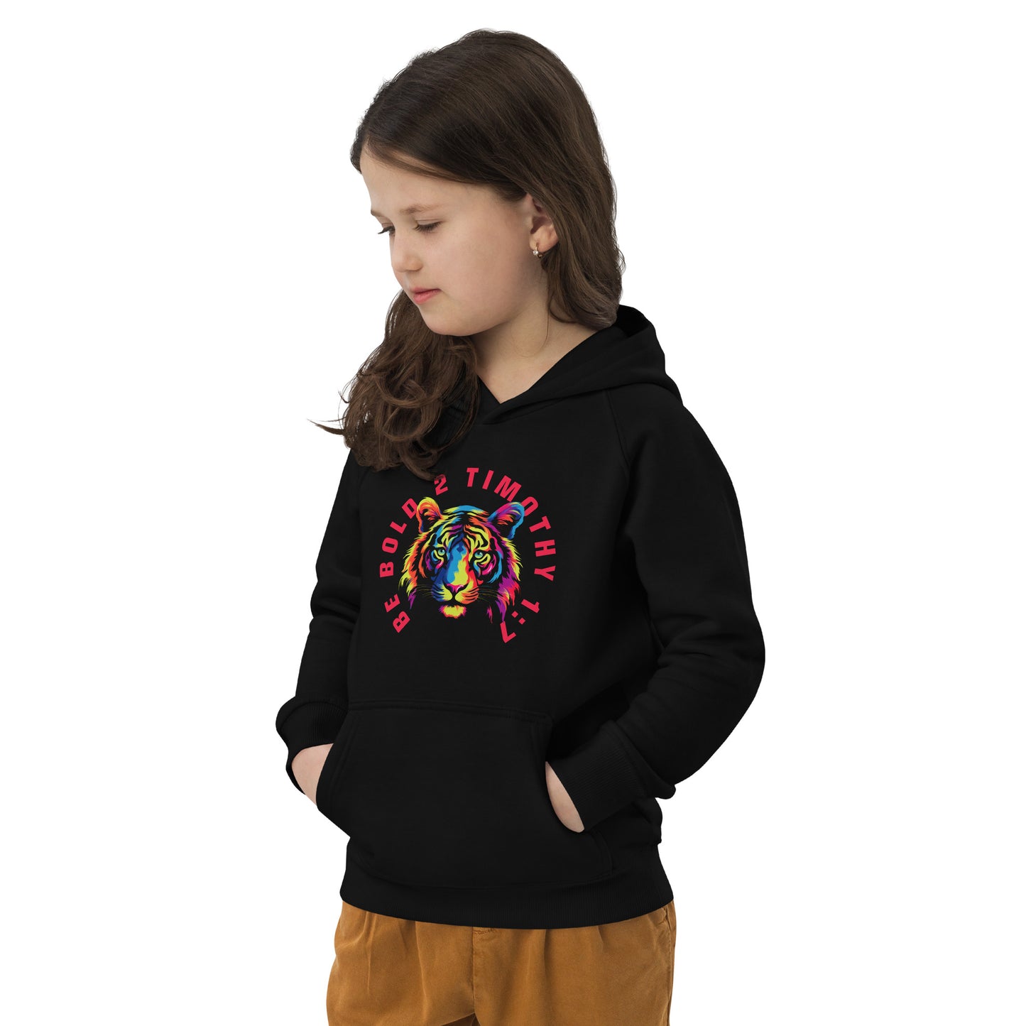 BE BOLD TIGER Kids eco hoodie