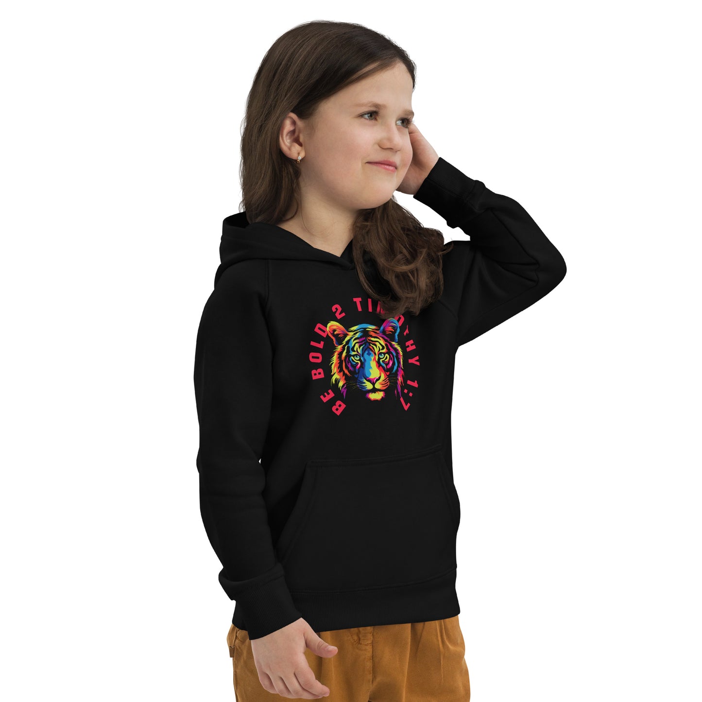 BE BOLD TIGER Kids eco hoodie