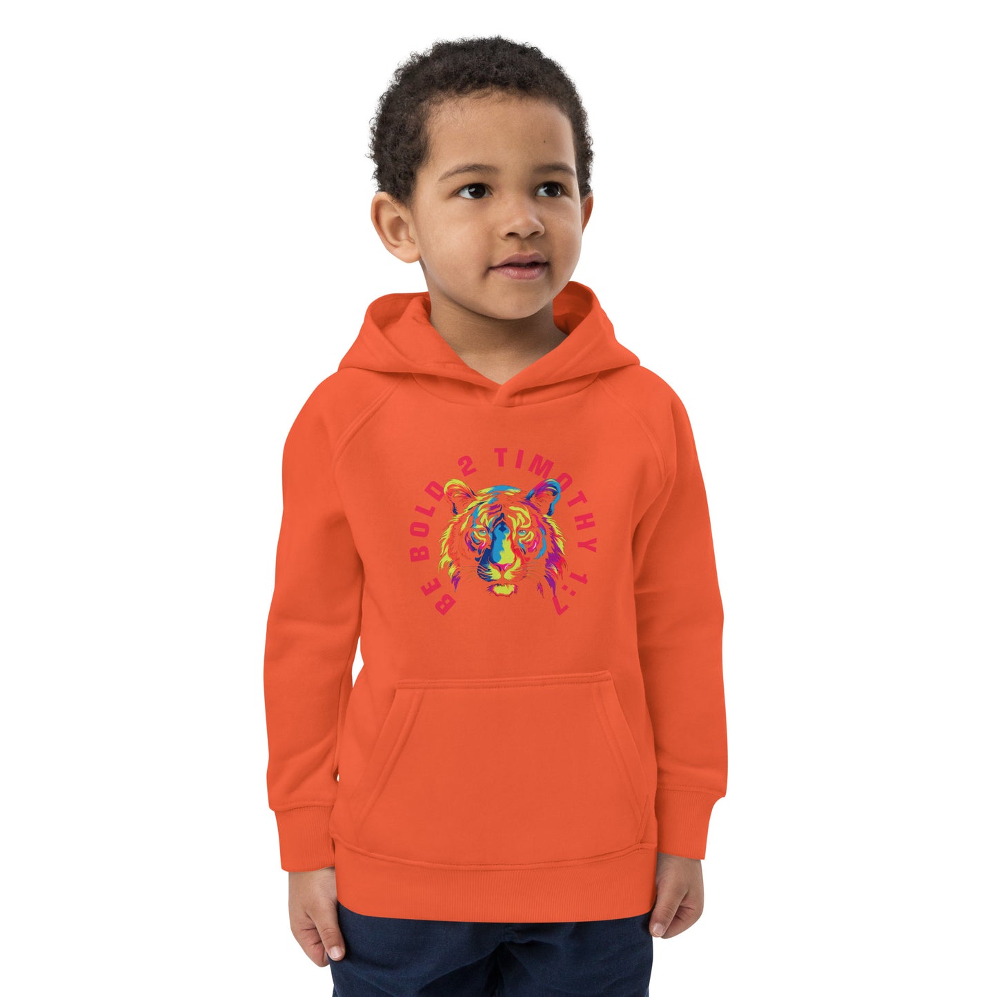 BE BOLD TIGER Kids eco hoodie