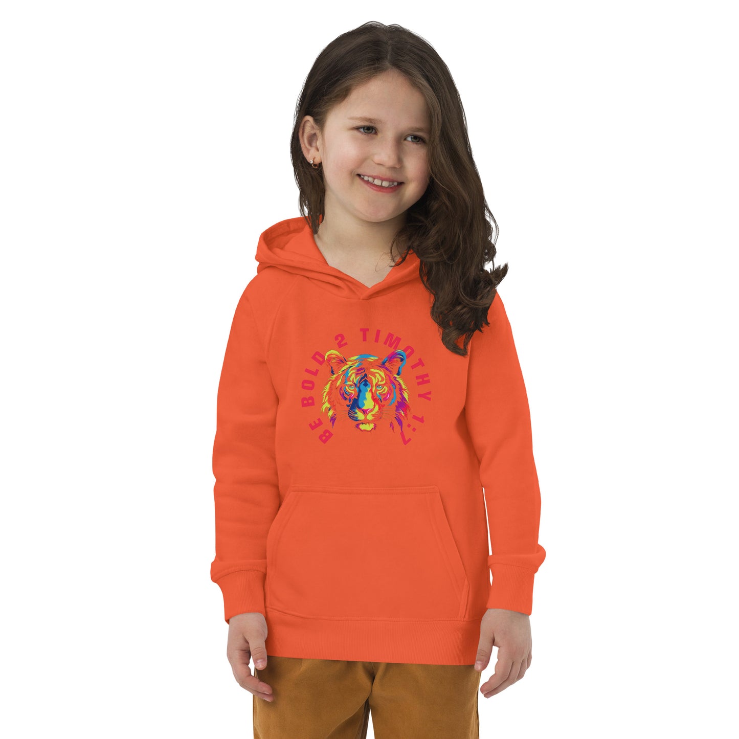 BE BOLD TIGER Kids eco hoodie