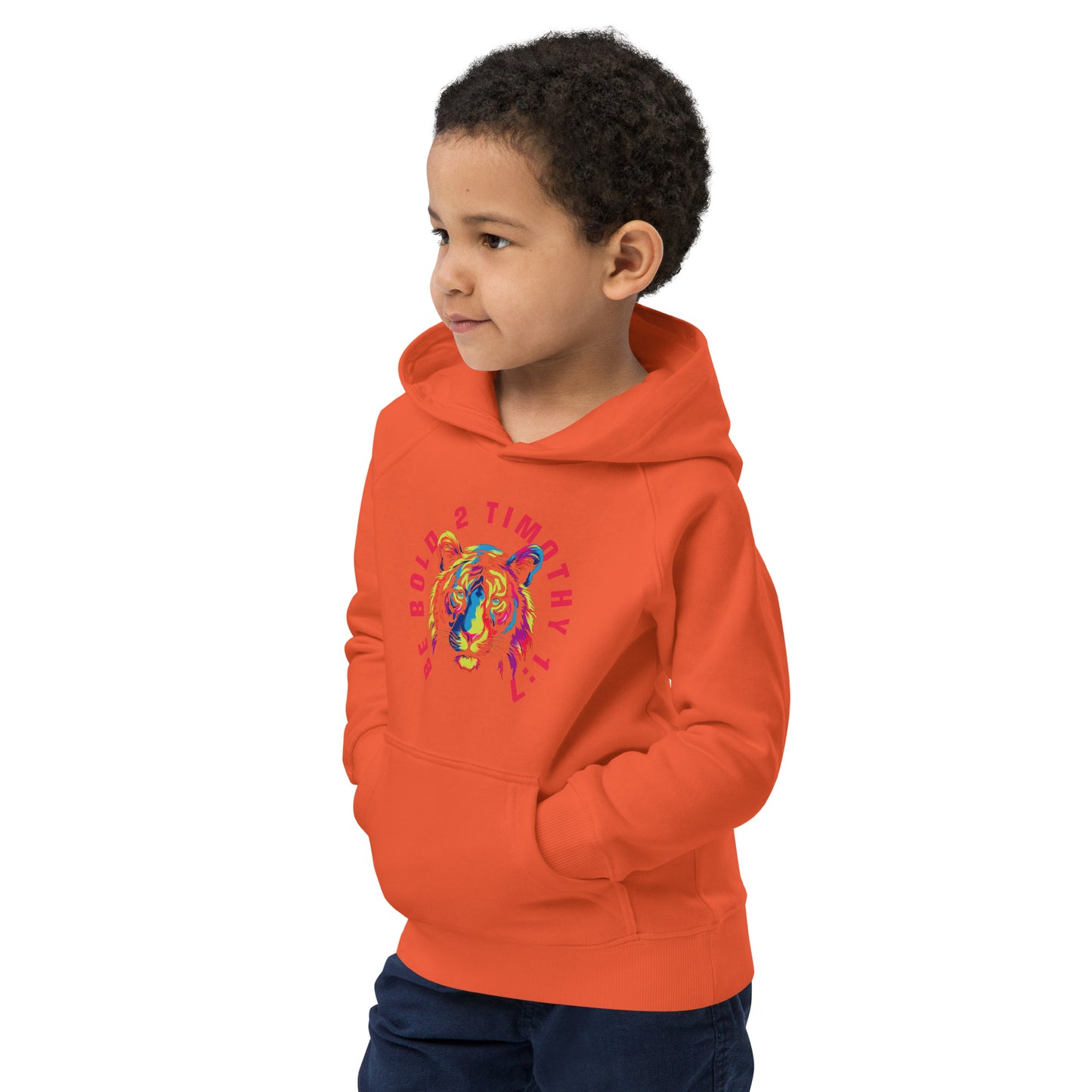 BE BOLD TIGER Kids eco hoodie