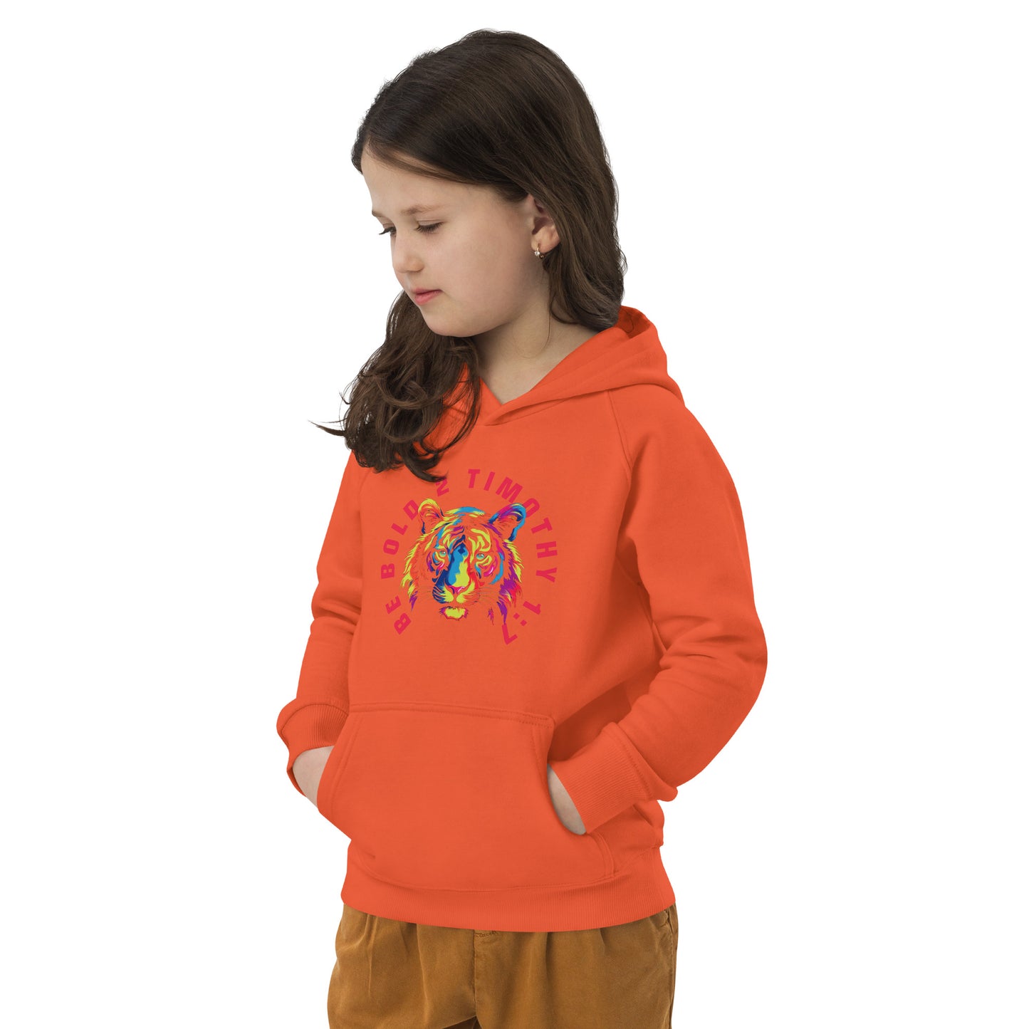 BE BOLD TIGER Kids eco hoodie