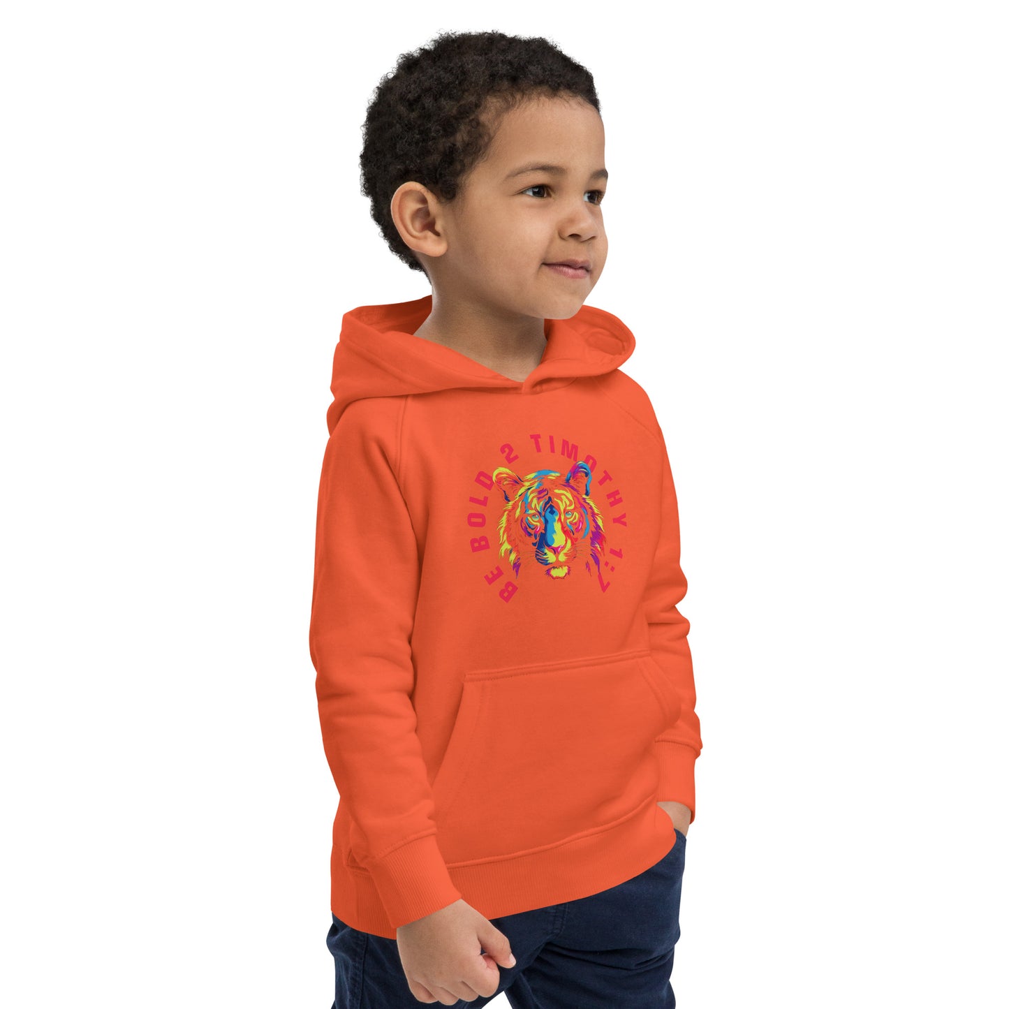 BE BOLD TIGER Kids eco hoodie