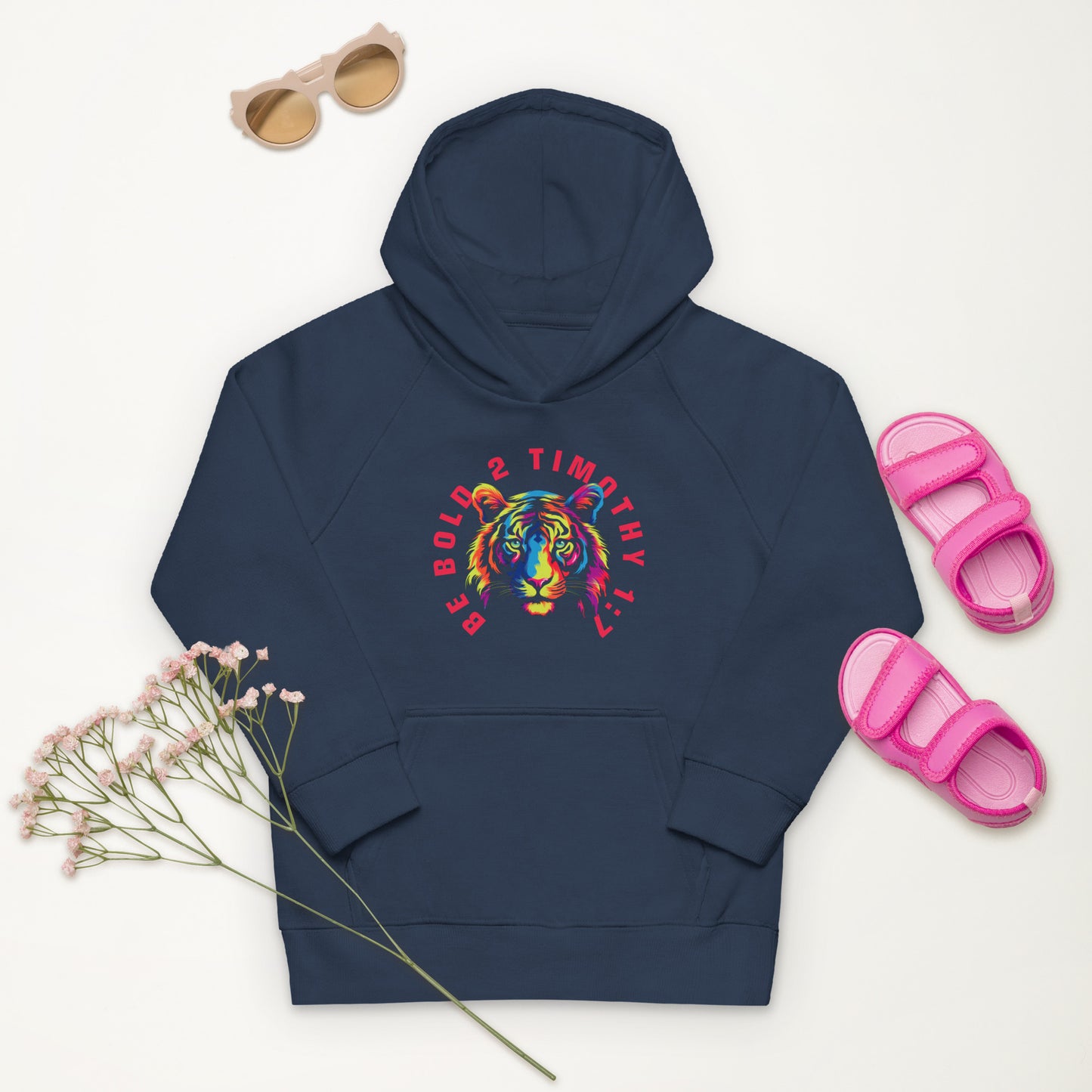 BE BOLD TIGER Kids eco hoodie