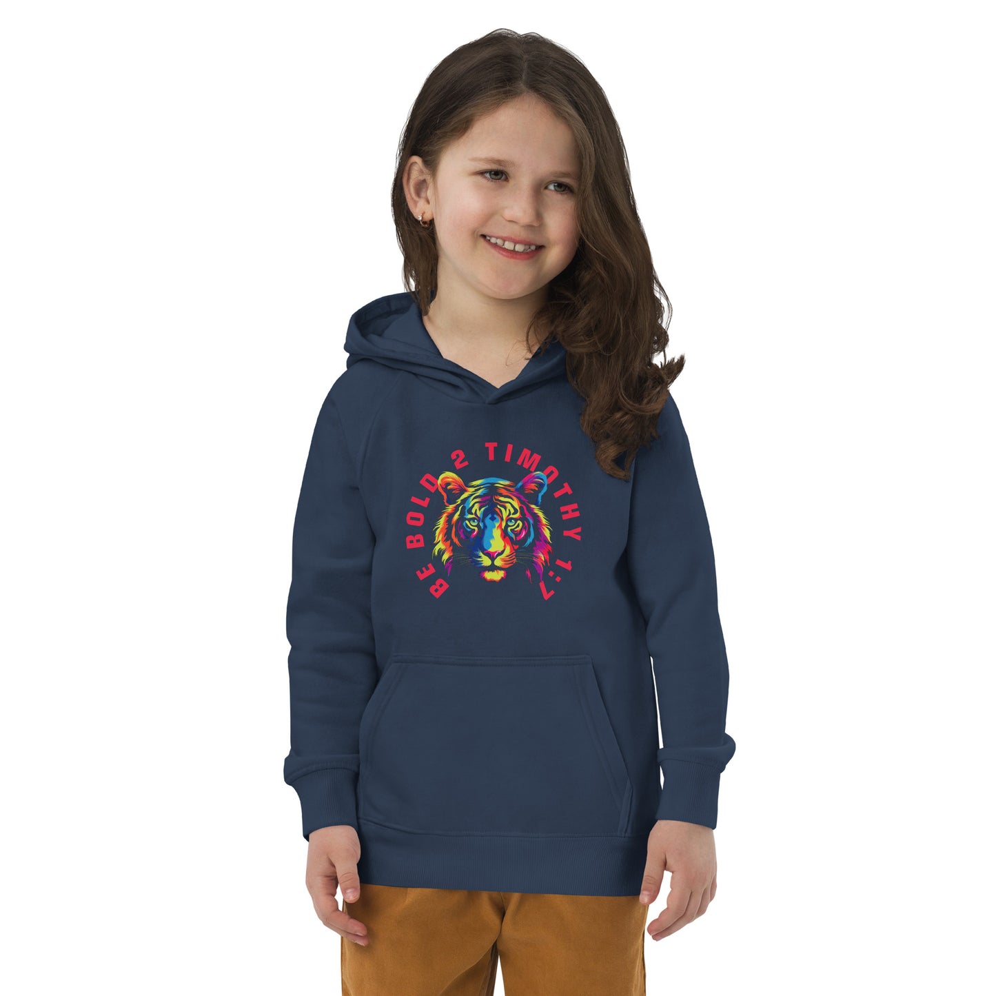 BE BOLD TIGER Kids eco hoodie