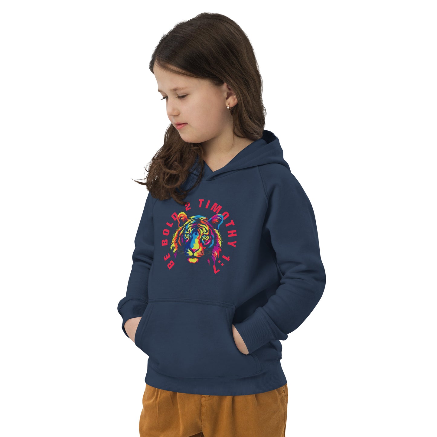 BE BOLD TIGER Kids eco hoodie