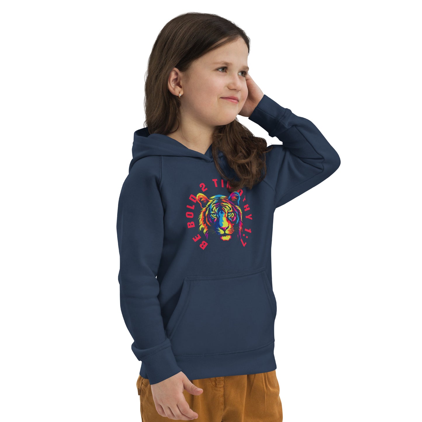 BE BOLD TIGER Kids eco hoodie