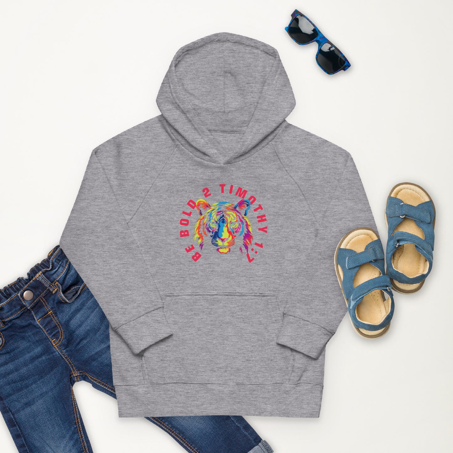 BE BOLD TIGER Kids eco hoodie