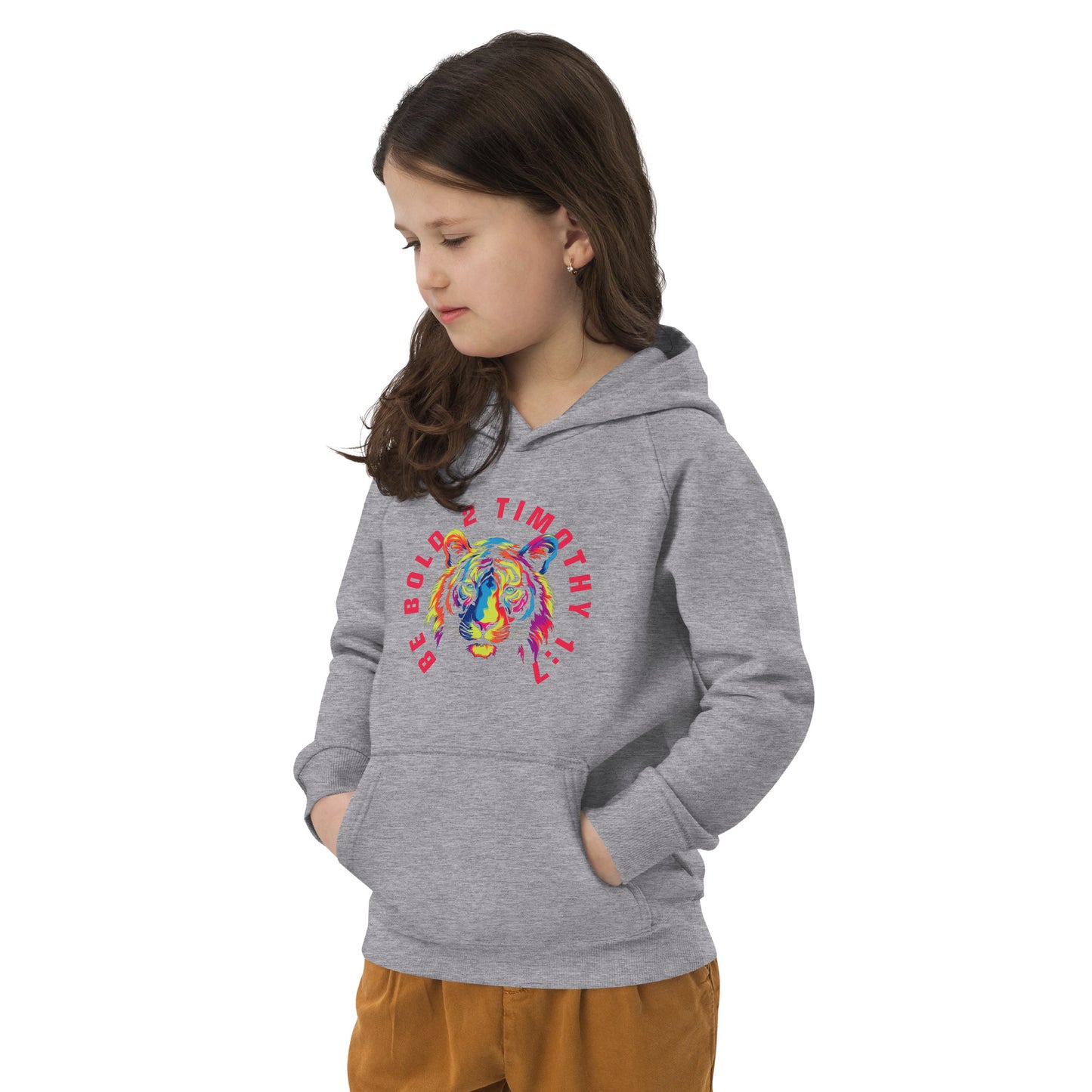 BE BOLD TIGER Kids eco hoodie