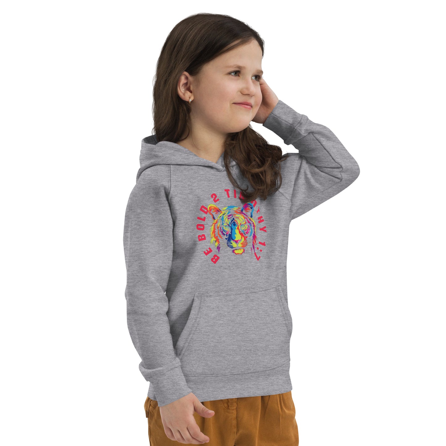 BE BOLD TIGER Kids eco hoodie