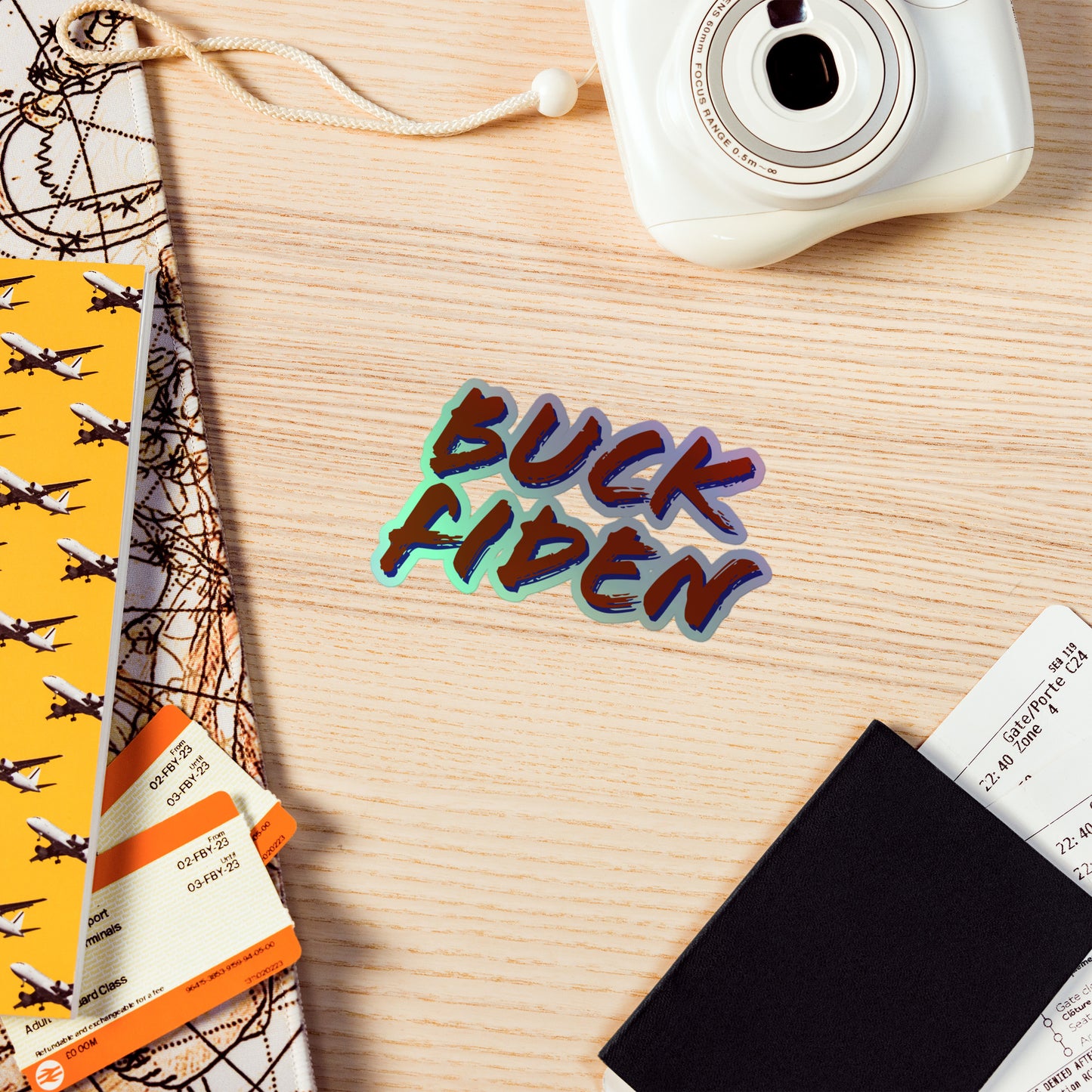 HUMOROUS BUCK FIDEN Holographic stickers