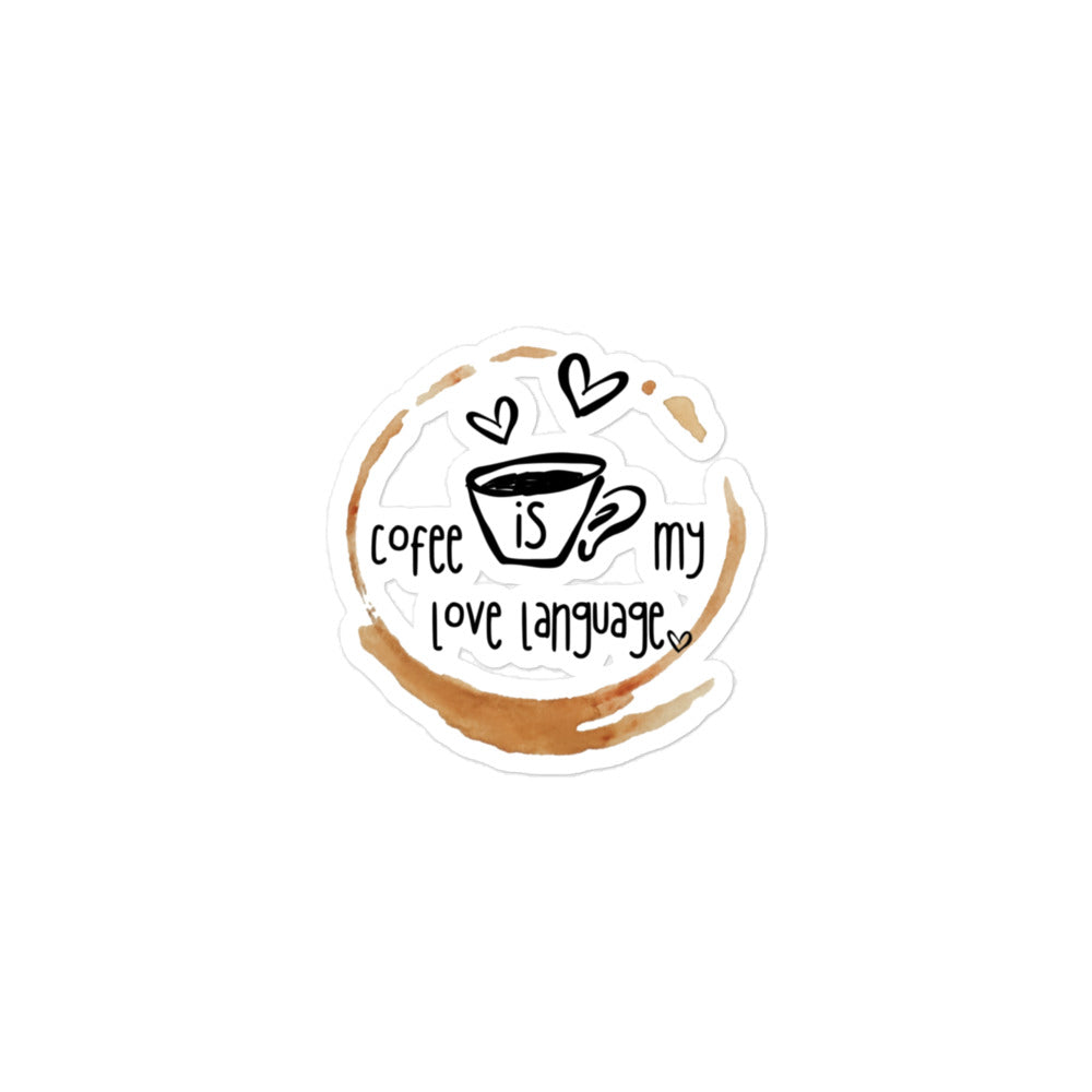 COFFEE LOVE LANGUAGE 2 Bubble-free stickers