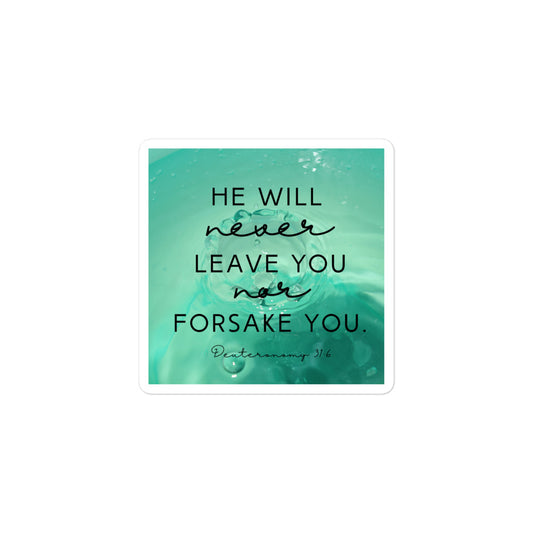 Deuteronomy 31:6 4 Bubble-free stickers